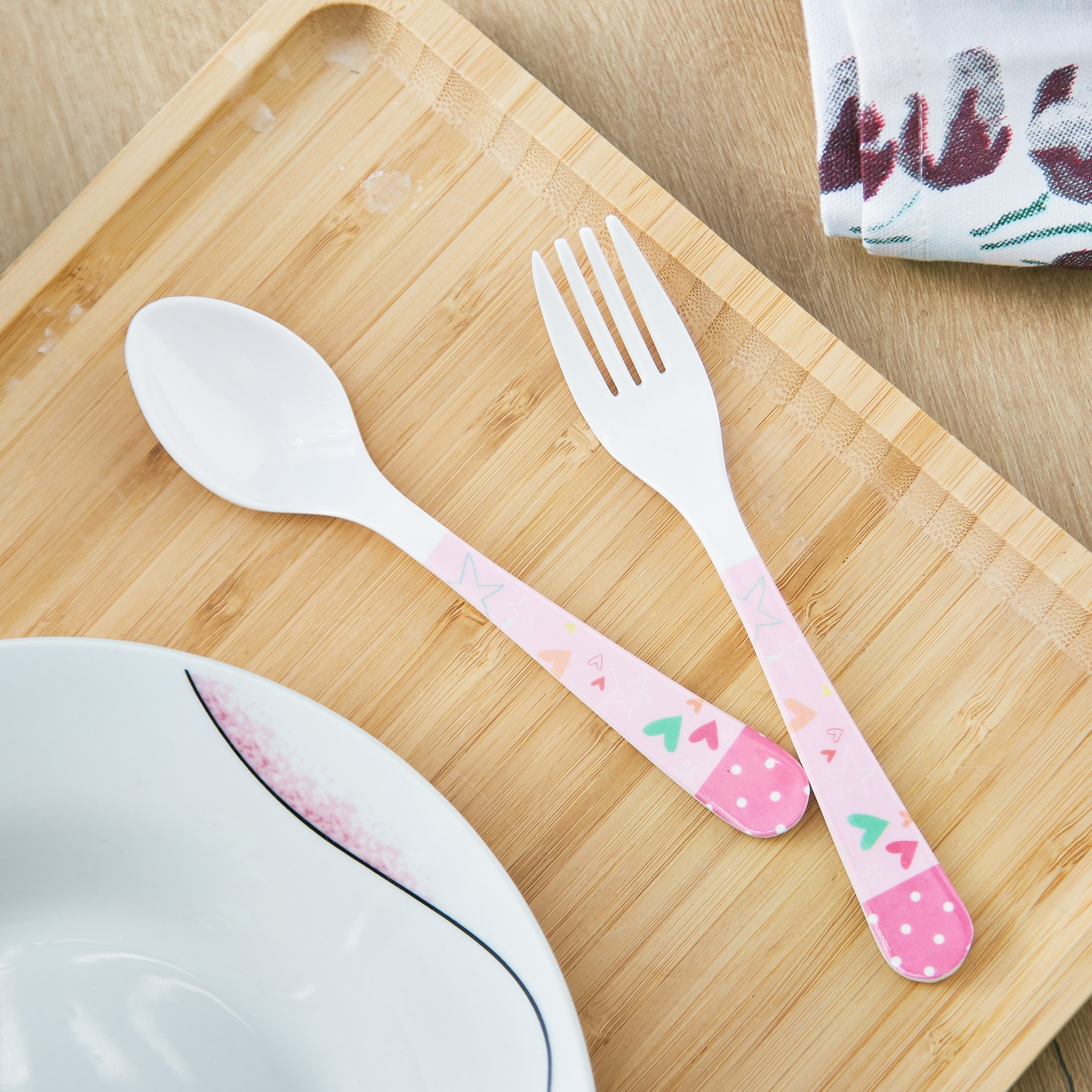 Circus Spoon and Fork Set - 16 cm-hbxhomeware-hbxkidsandyouth-image-1
