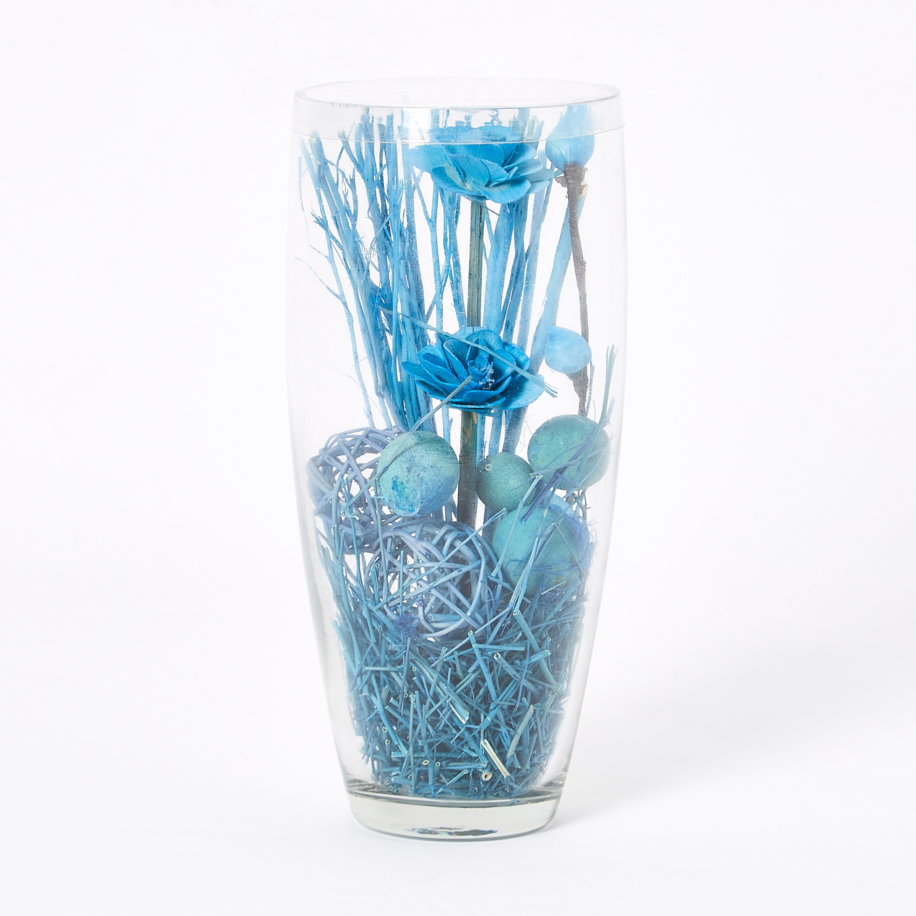 Estelle Decorative Items in Glass Jar - 10x23 cm-hbxdecorandfurnishings-homeaccessories-artificialflowersandplants-image-4
