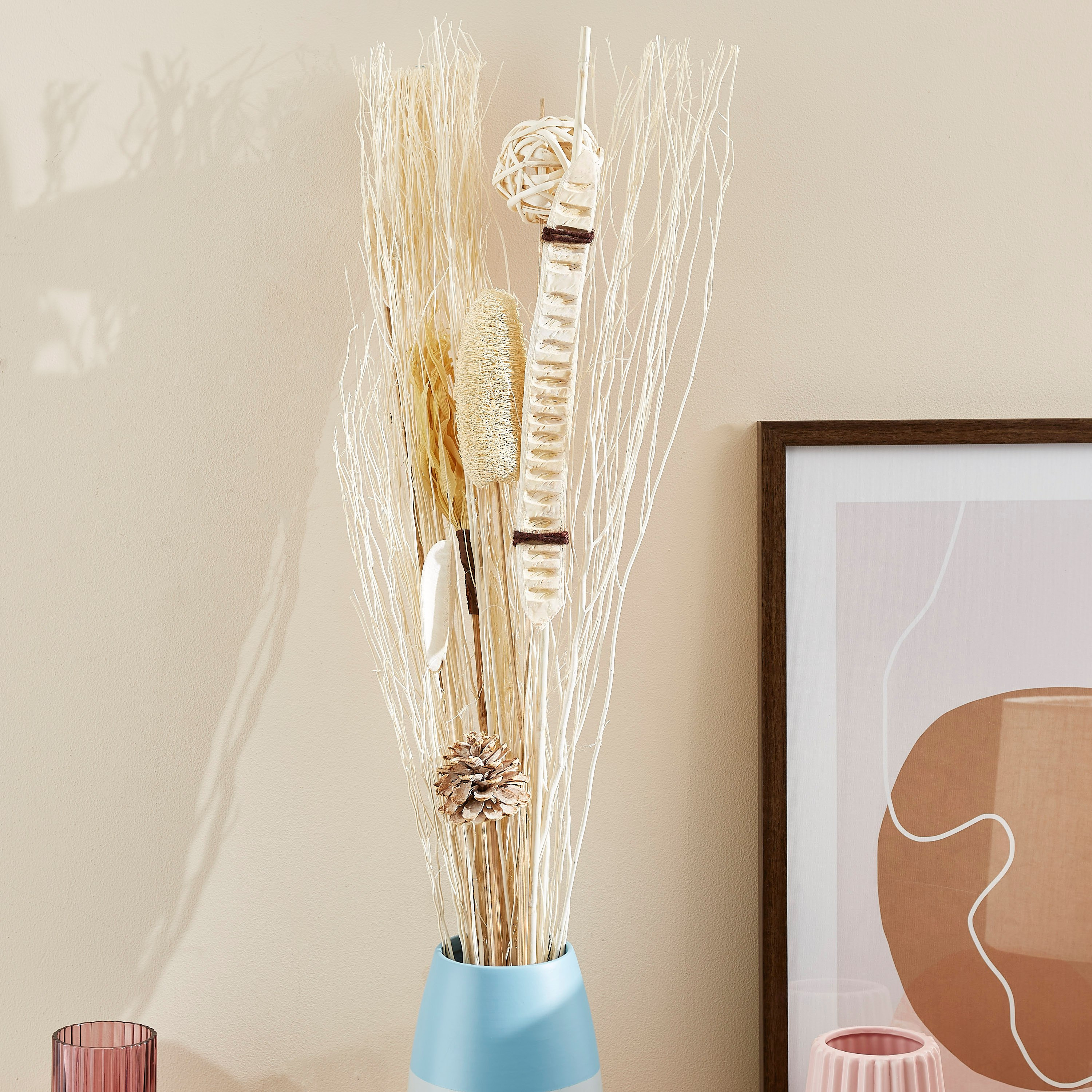باقة زهور كبيرة من إيستيل - 26×8×100 سم-hbxdecorandfurnishings-homeaccessories-artificialflowersandplants-image-1