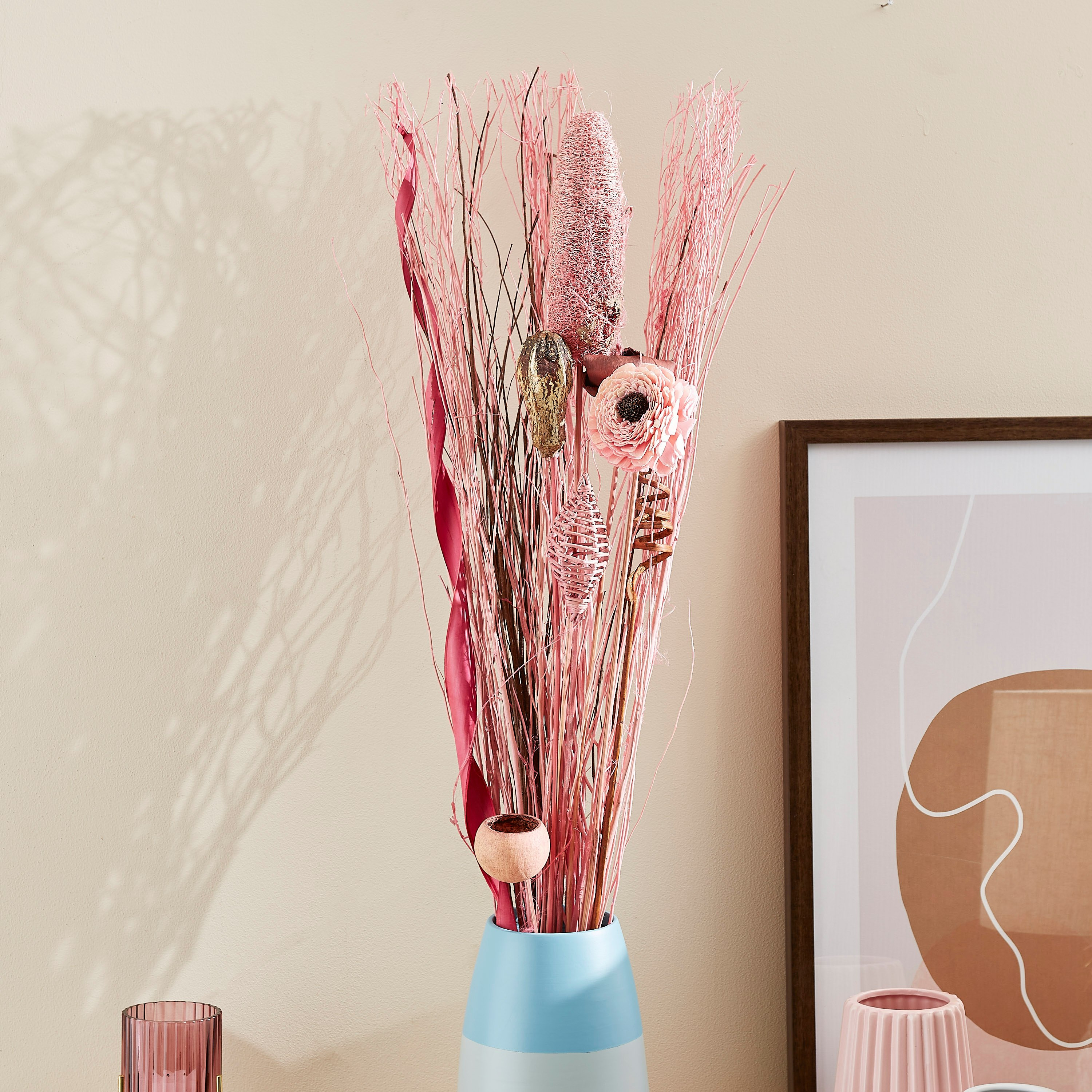 باقة زهور كبيرة من إيستيل - 26×8×100 سم-hbxdecorandfurnishings-homeaccessories-artificialflowersandplants-image-1
