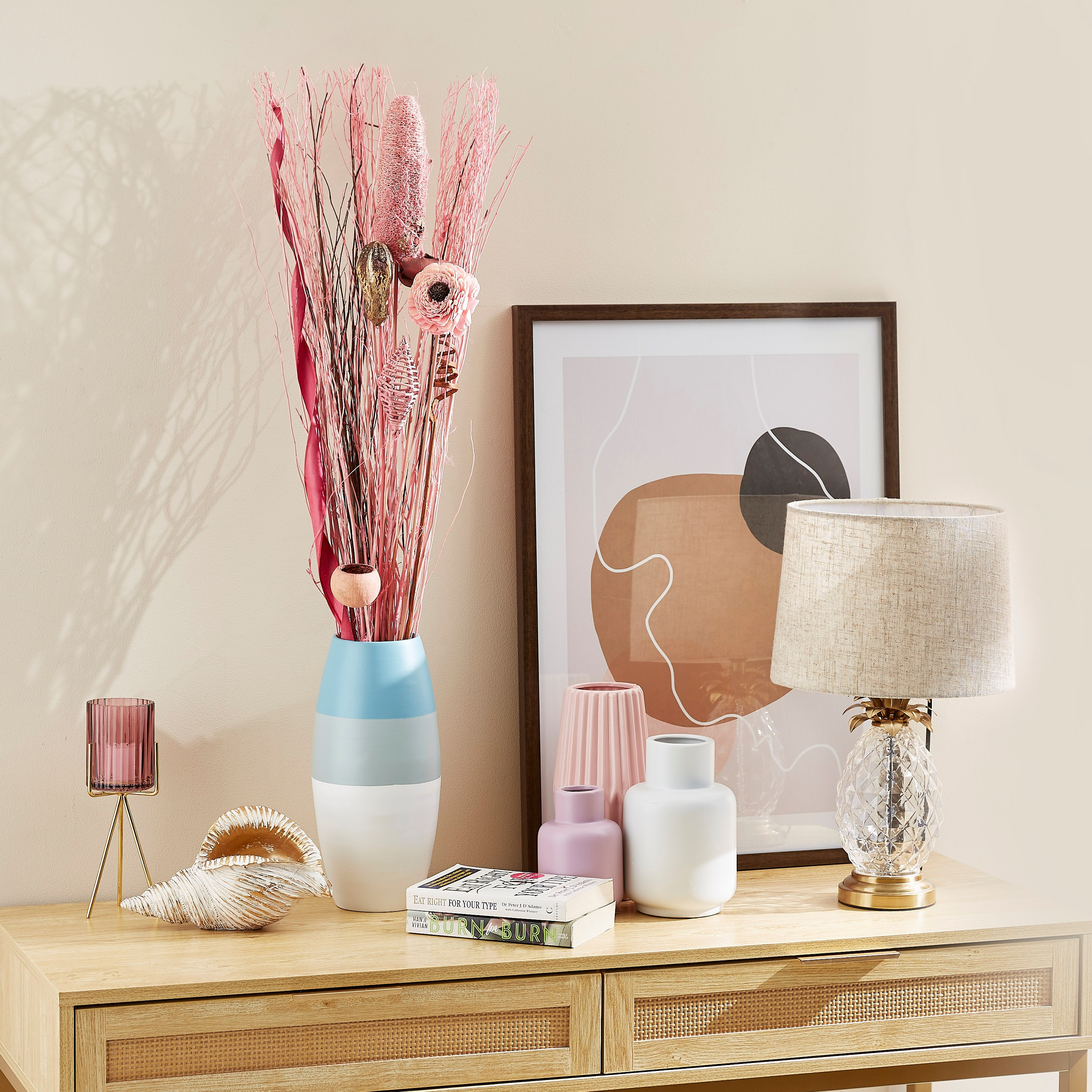 باقة زهور كبيرة من إيستيل - 26×8×100 سم-hbxdecorandfurnishings-homeaccessories-artificialflowersandplants-image-3