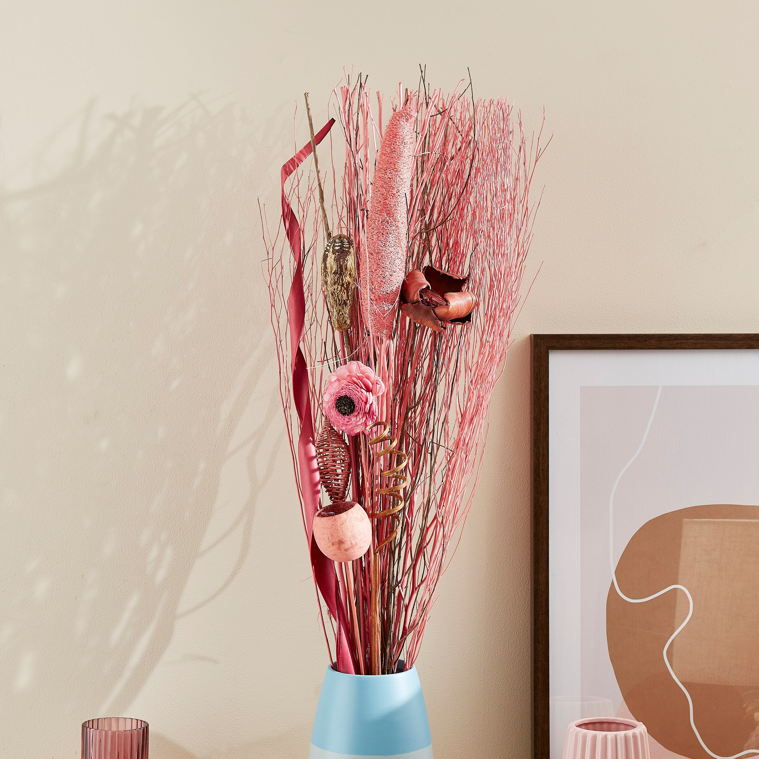 باقة زهور كبيرة من إيستيل - 26×8×100 سم-hbxdecorandfurnishings-homeaccessories-artificialflowersandplants-image-1