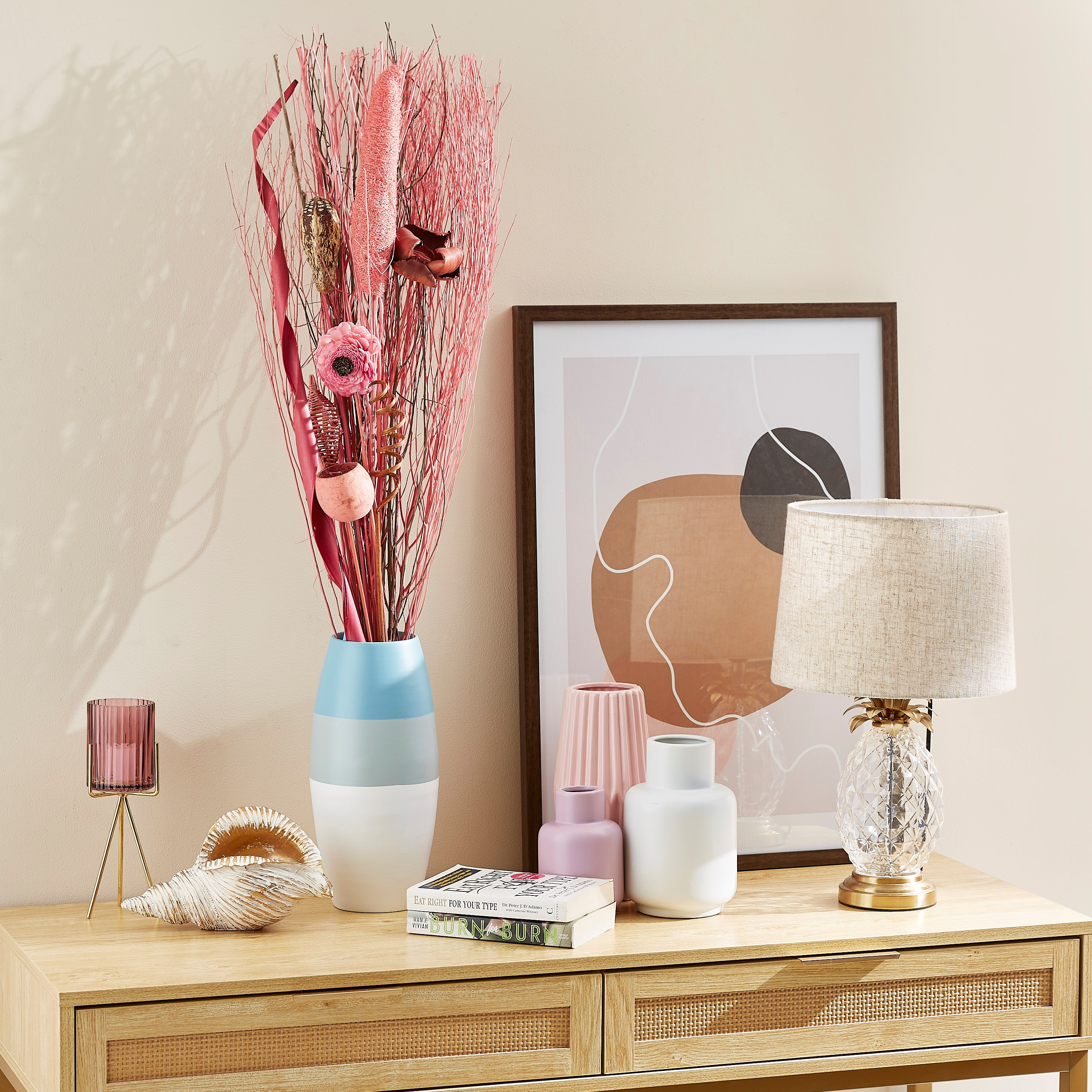 باقة زهور كبيرة من إيستيل - 26×8×100 سم-hbxdecorandfurnishings-homeaccessories-artificialflowersandplants-image-3