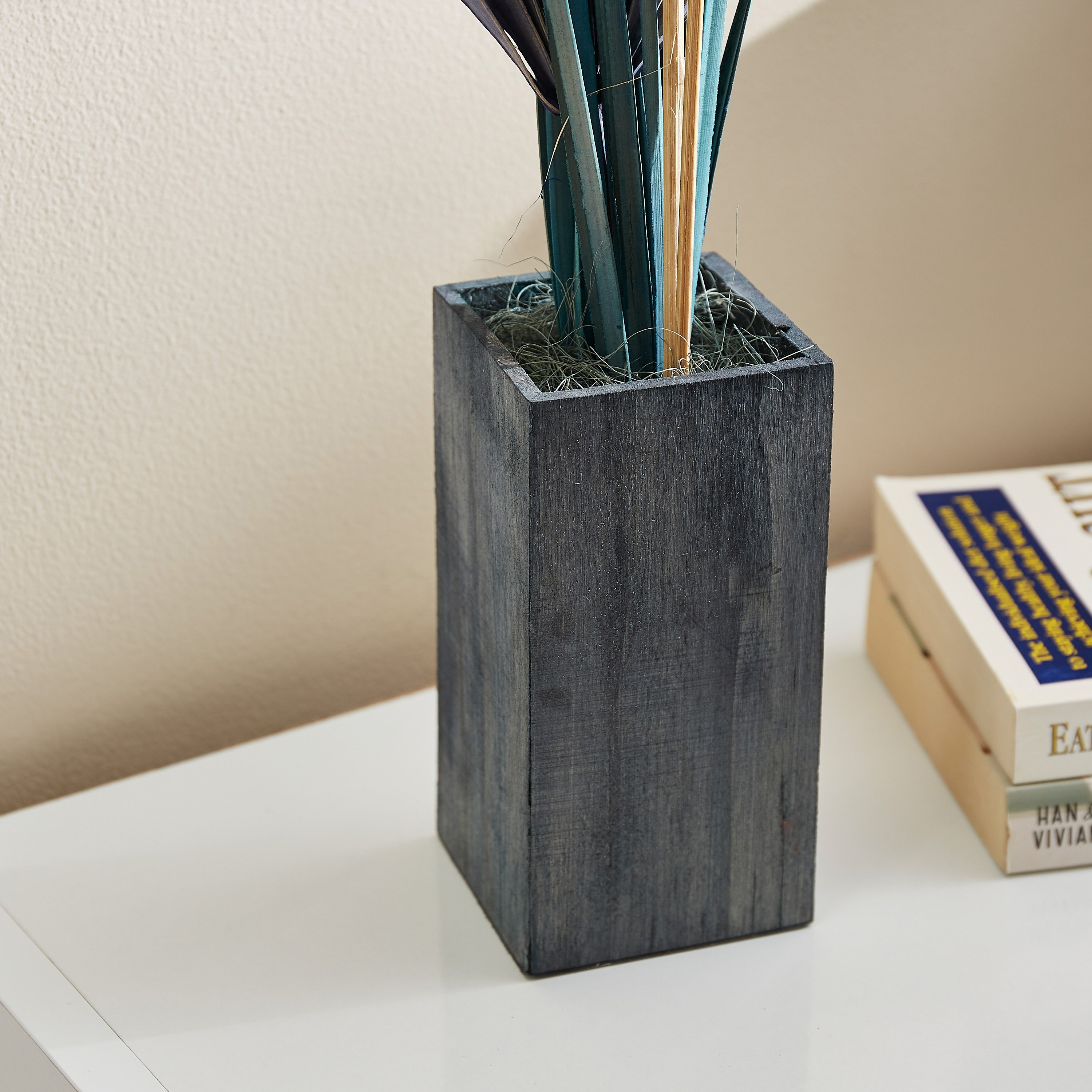 باقة زهور في أصيص خشبي من إيستيل - 8x8x75 سم-hbxdecorandfurnishings-homeaccessories-artificialflowersandplants-image-3
