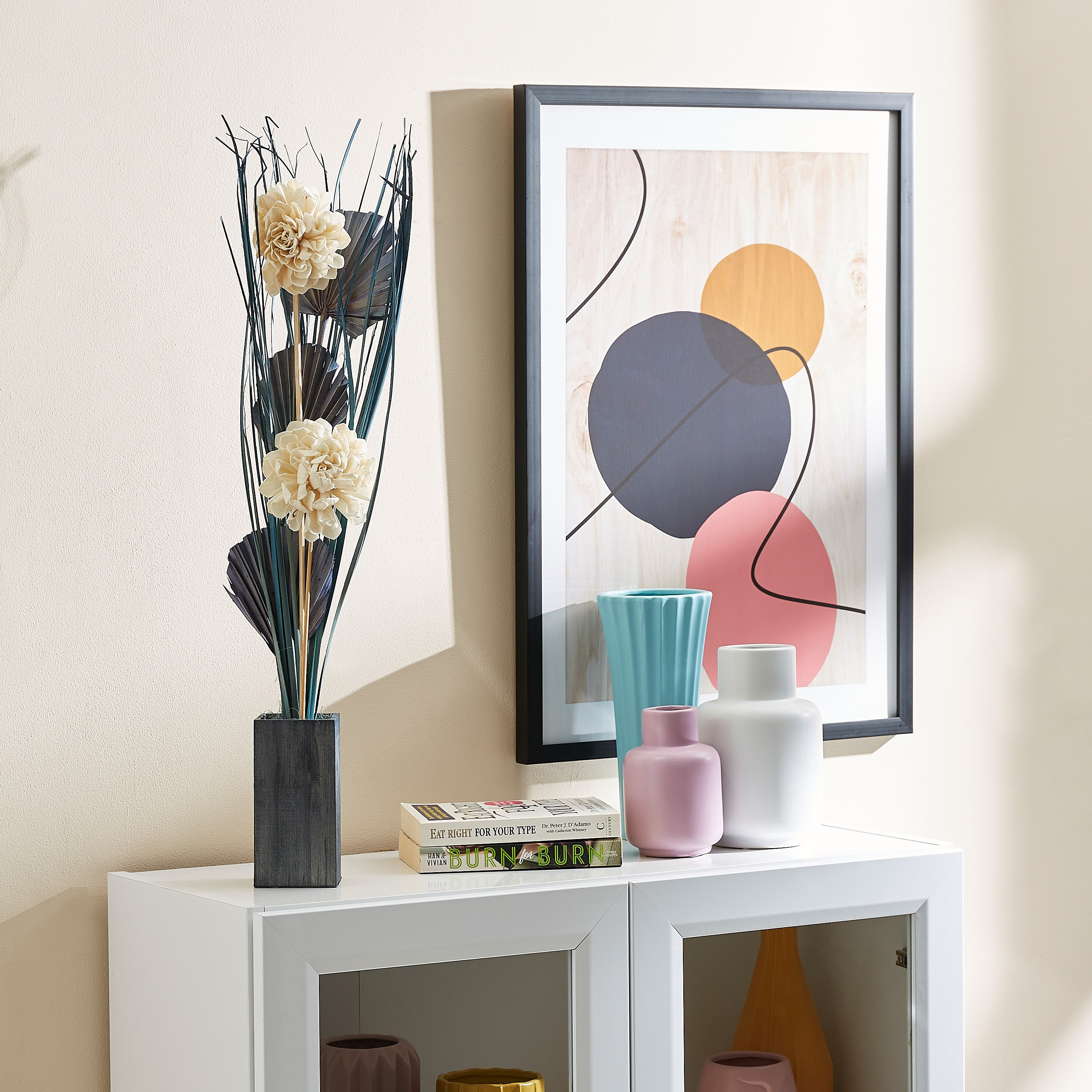 باقة زهور في أصيص خشبي من إيستيل - 8x8x75 سم-hbxdecorandfurnishings-homeaccessories-artificialflowersandplants-image-4