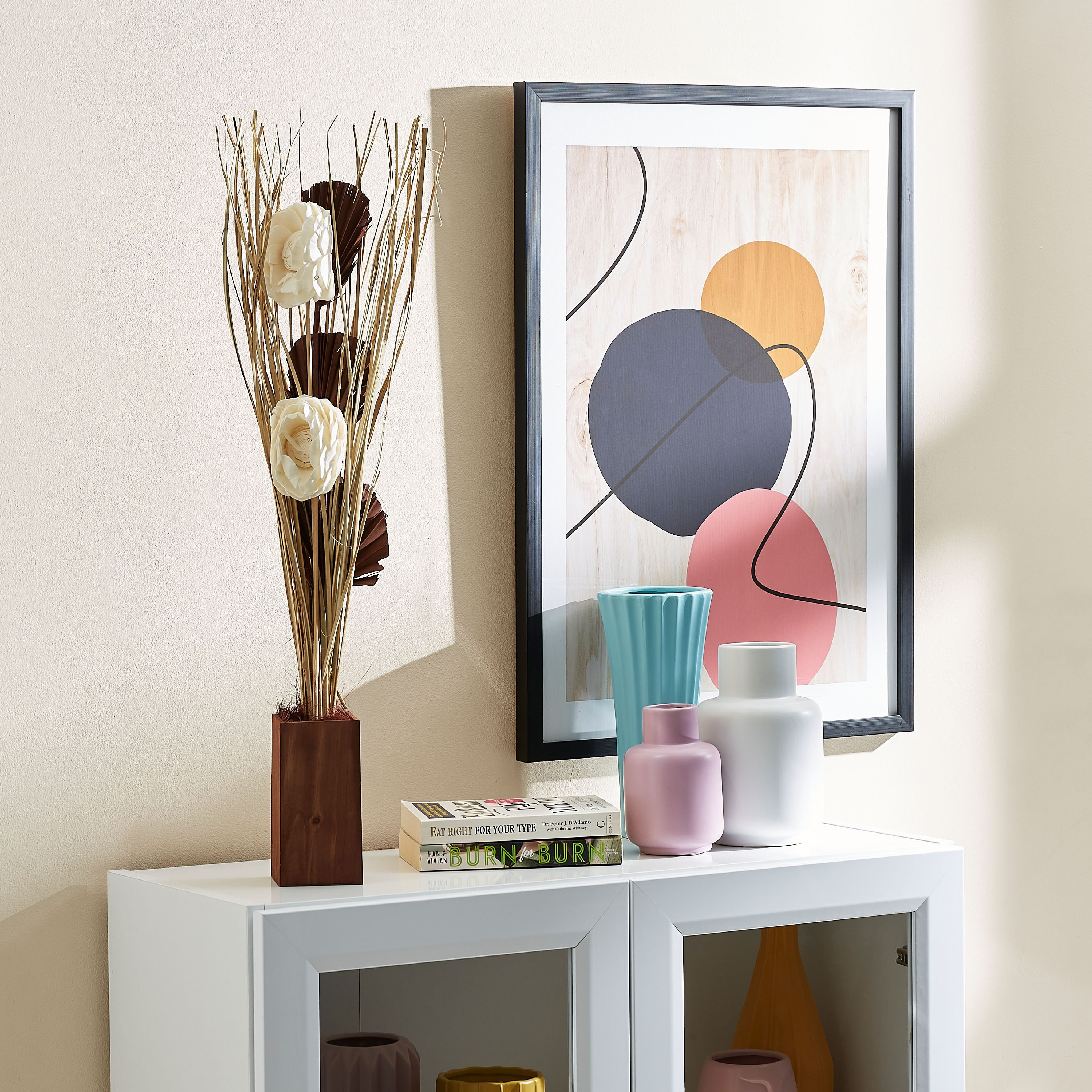باقة زهور في أصيص خشبي من إيستيل - 8x8x75 سم-hbxdecorandfurnishings-homeaccessories-artificialflowersandplants-image-4