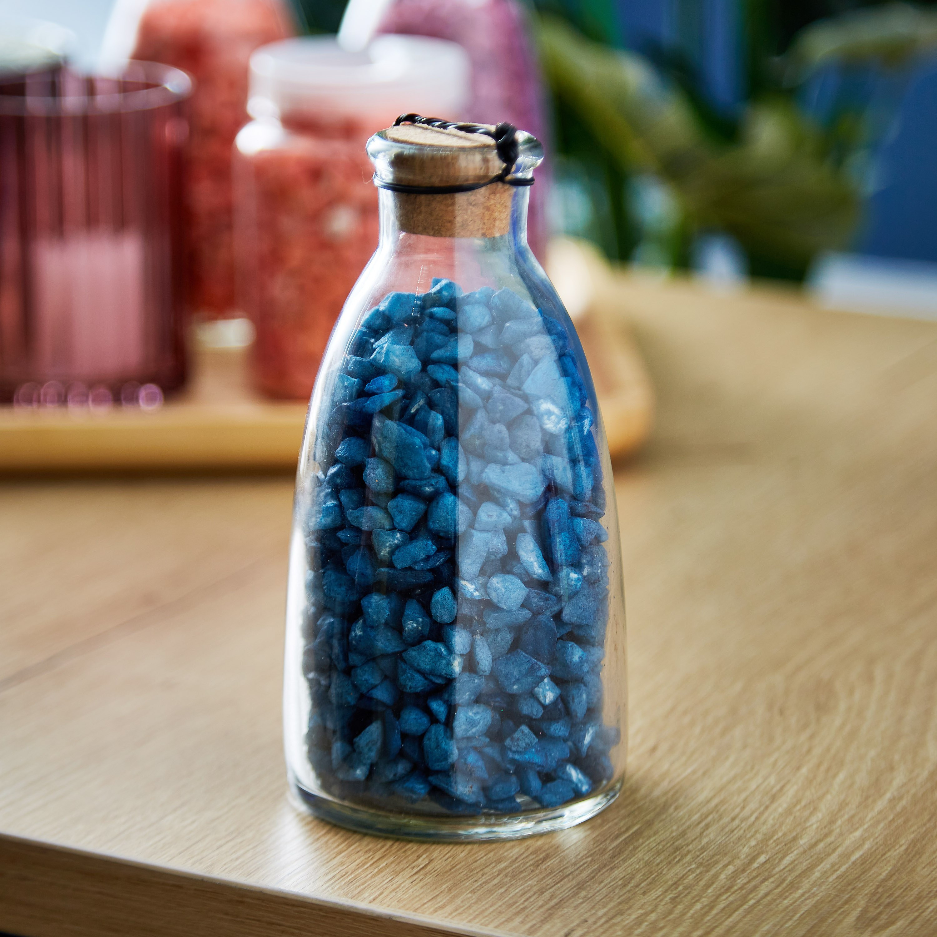 Estelle Decorative Pebbles in Glass Jar - 8x16 cm-hbxhomeware-homedecor-figurinesandornaments-image-1