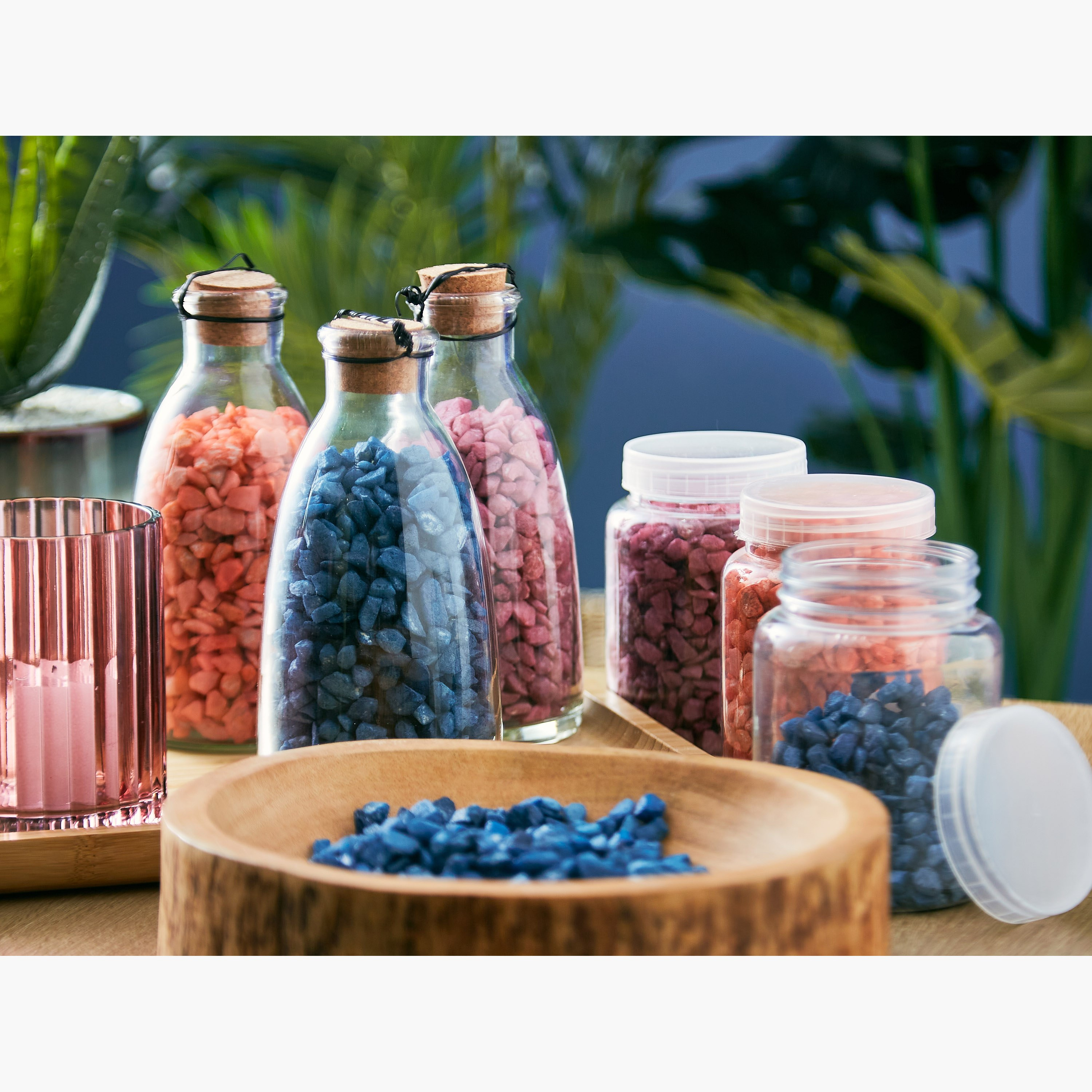 Estelle Decorative Pebbles in Glass Jar - 8x16 cm-hbxhomeware-homedecor-figurinesandornaments-image-3