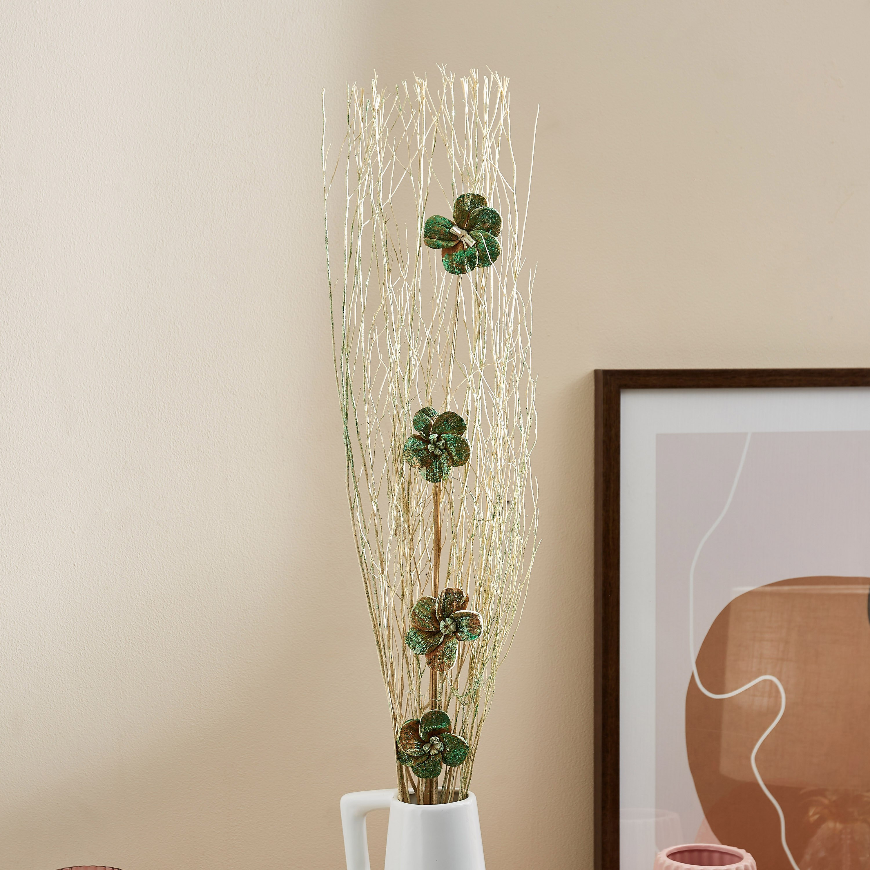 أعواد زينة لامعة من إيستيل - 6x6x100 سم-hbxdecorandfurnishings-homeaccessories-artificialflowersandplants-image-1