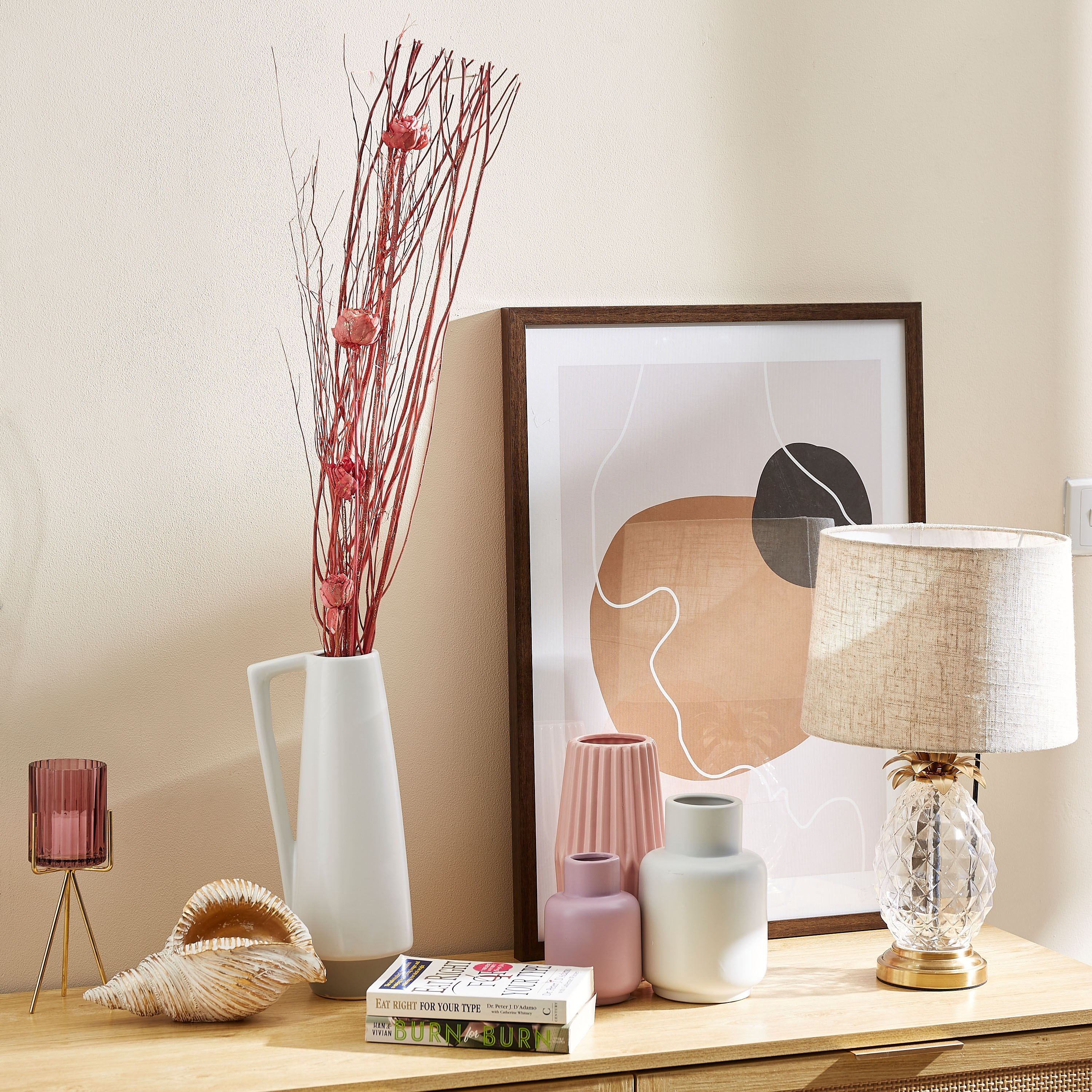 أعواد زينة لامعة من إيستيل - 6x6x100 سم-hbxdecorandfurnishings-homeaccessories-artificialflowersandplants-image-3