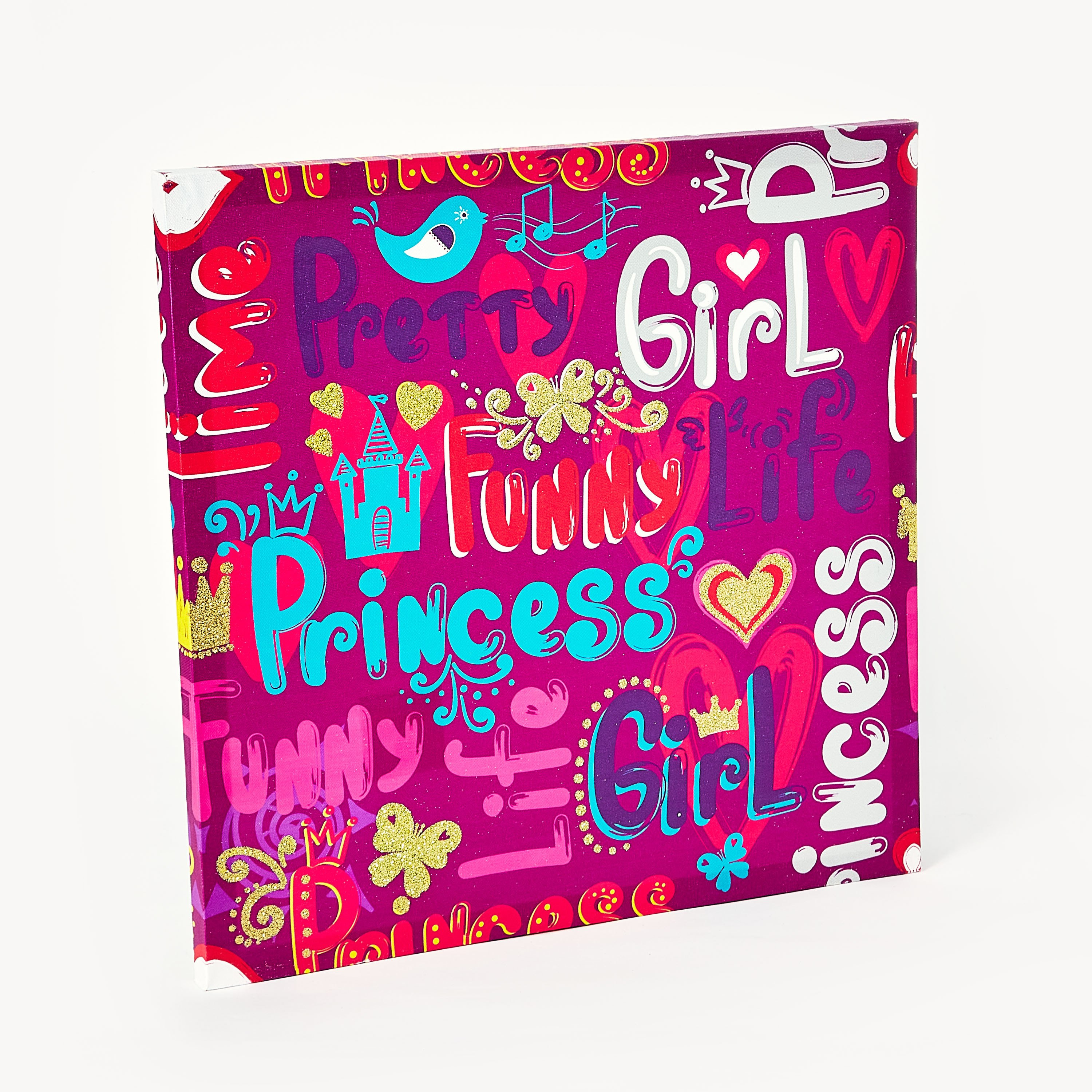 لوحة كانفاس بطبعات برنسيس من آرتيستري - 40x40x1.8 سم-hbxhomeware-hbxkidsandyouth-image-6