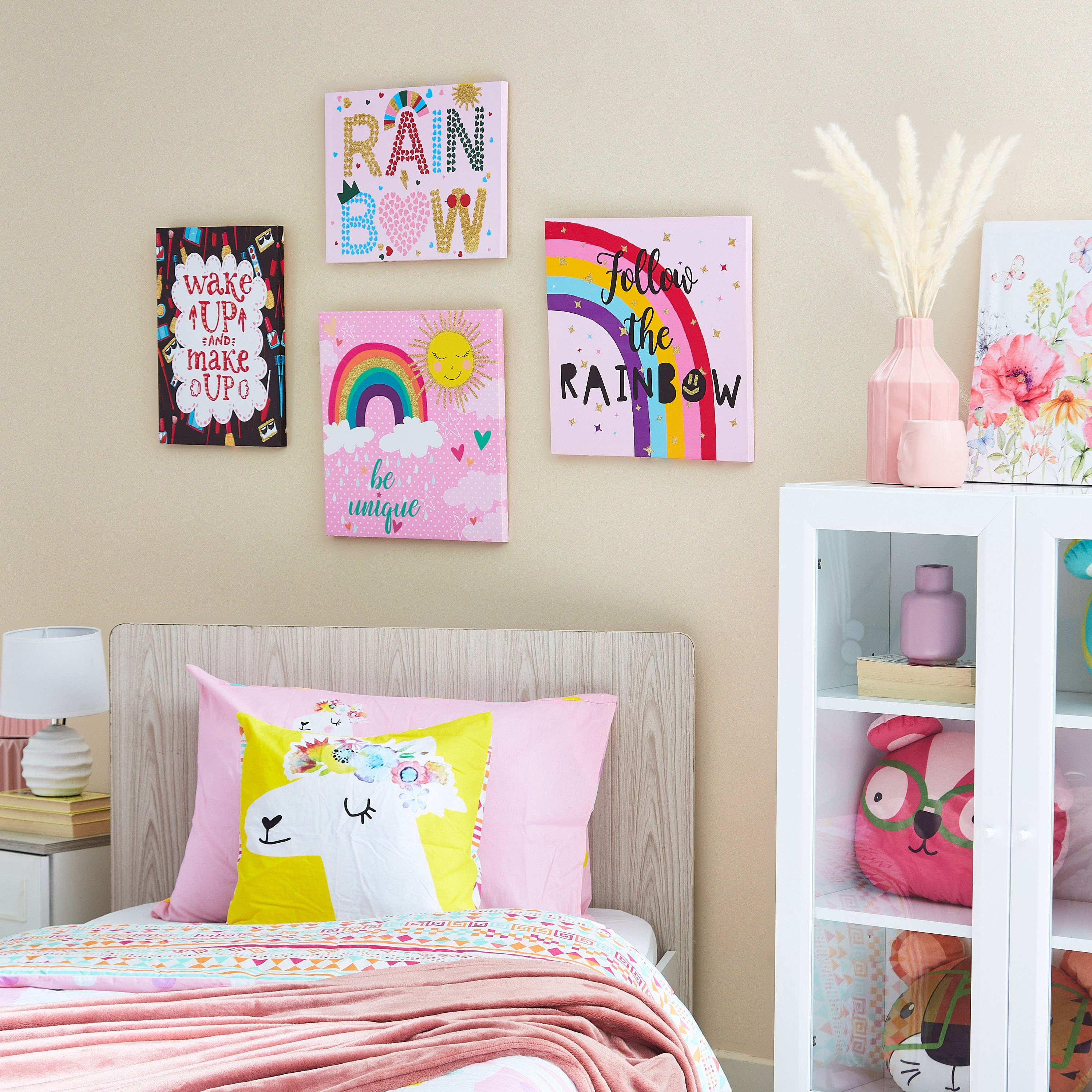 Artistry Rainbow Colour Print Glitter Canvas - 30x40x1.8 cm-hbxhomeware-hbxkidsandyouth-image-4