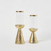 Casa 2-Piece Big and Small Ceramic and Glass Candleholder Set-Candle Holders-thumbnailMobile-5
