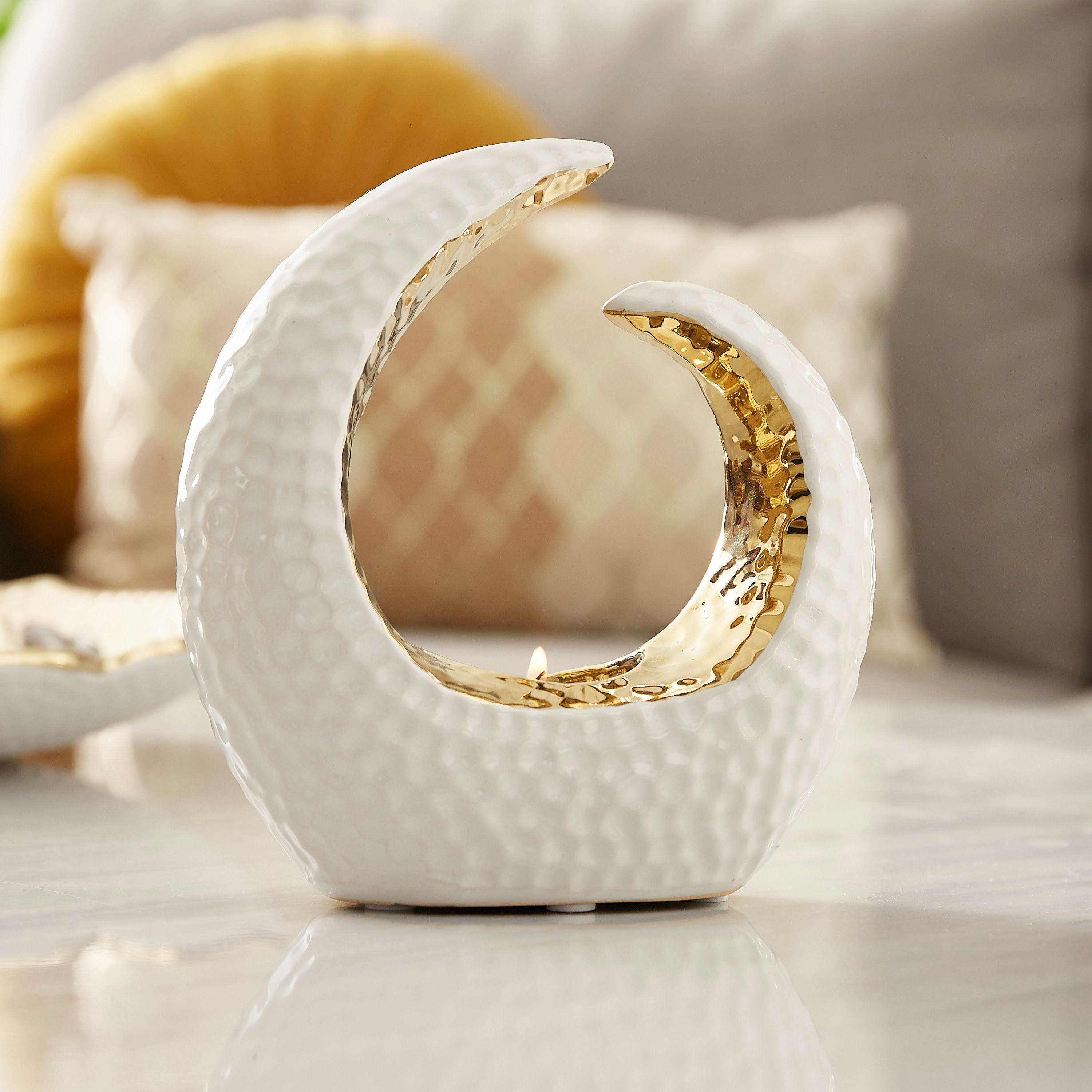 حامل شموع سيراميك من كاسا - 14.5x6.5x16.5 سم-hbxlivingroom-decorandaccessories-candleholders-image-1