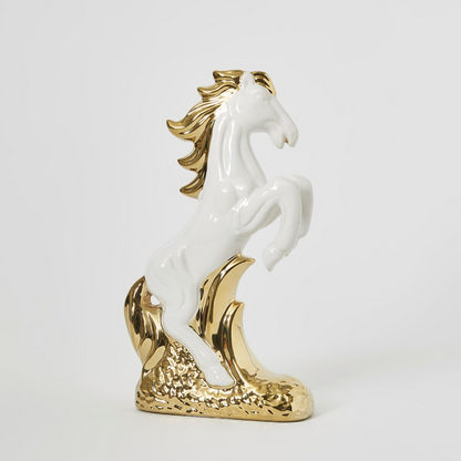 Casa Ceramic Running Horse Figurine - 18x7x30 cms