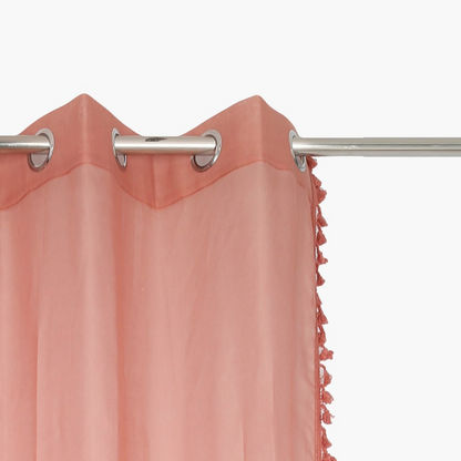 Mia Pom Tassel 2-Piece Sheer Curtain Set - 140x300 cms