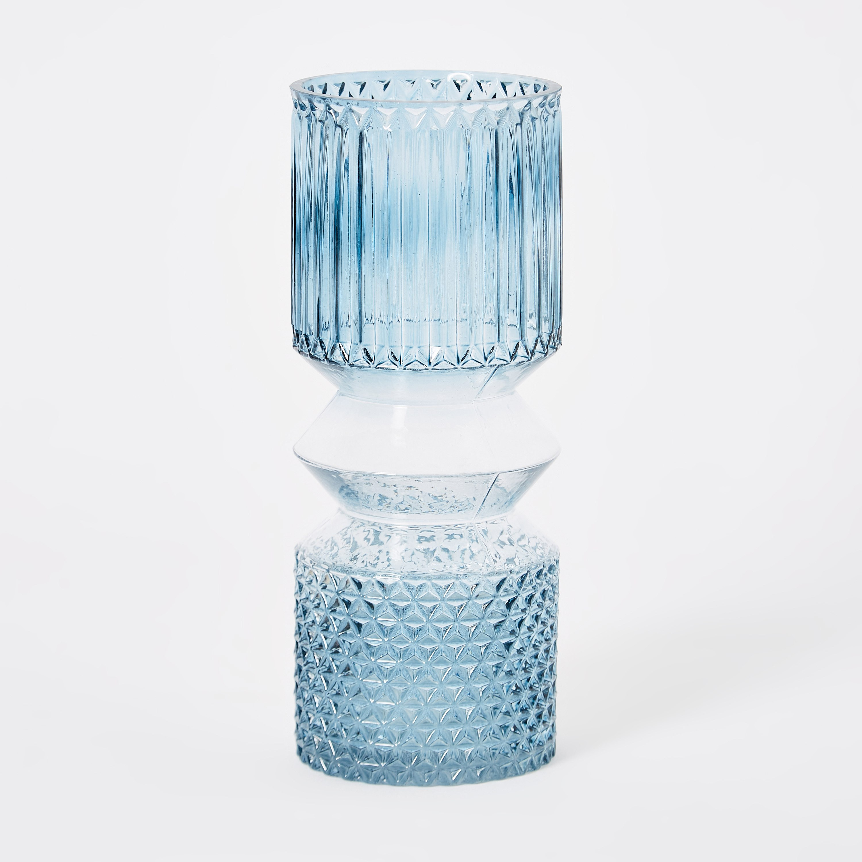مزهرية زجاجية إسطوانية صغيرة بارزة الملمس من هيبورن - 10x25 سم-PROMO_HB_AE_B1G1_250925-image-6
