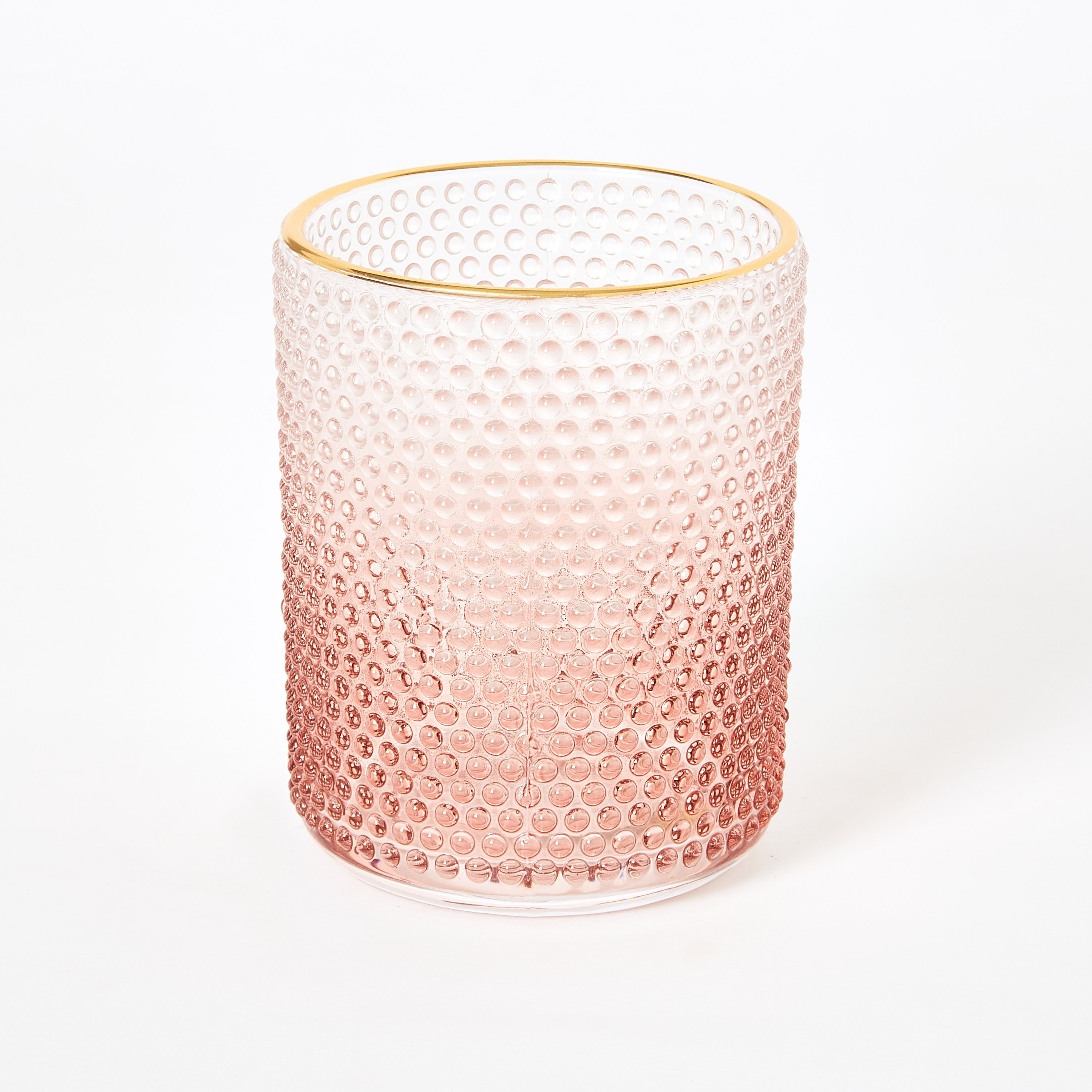 Audrey Ombre Glass Candleholder with Golden Rim - 8x10 cm-hbxlivingroom-decorandaccessories-candleholders-image-4
