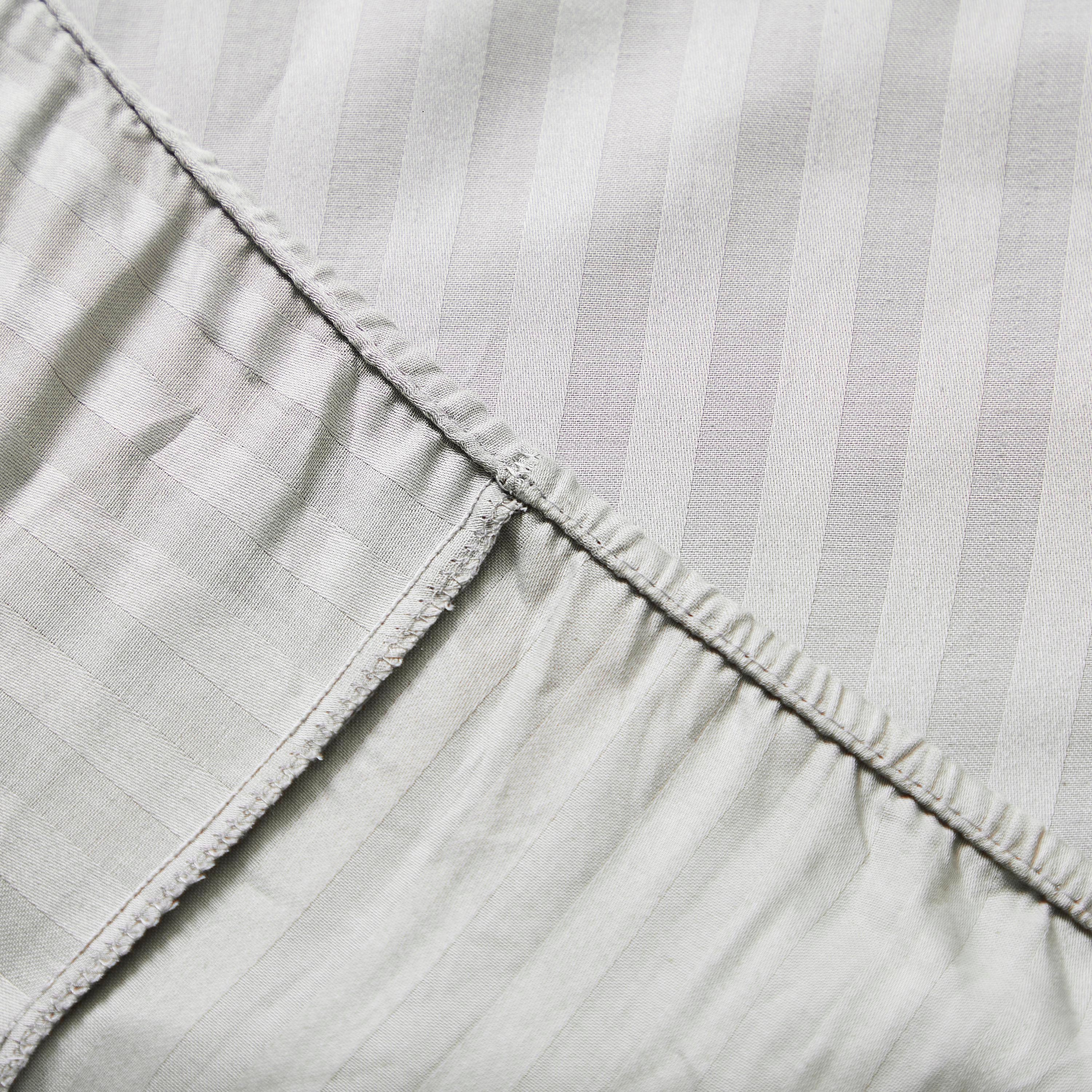 شرشف مطّاطي فردي قطن مخطّط ساتن من هاميلتون - 90x200+30 سم-hbxhomeware-hbxbedroom-image-4
