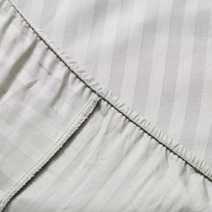 Hamilton Satin Striped Single Cotton Fitted Sheet - 90x200+30 cm