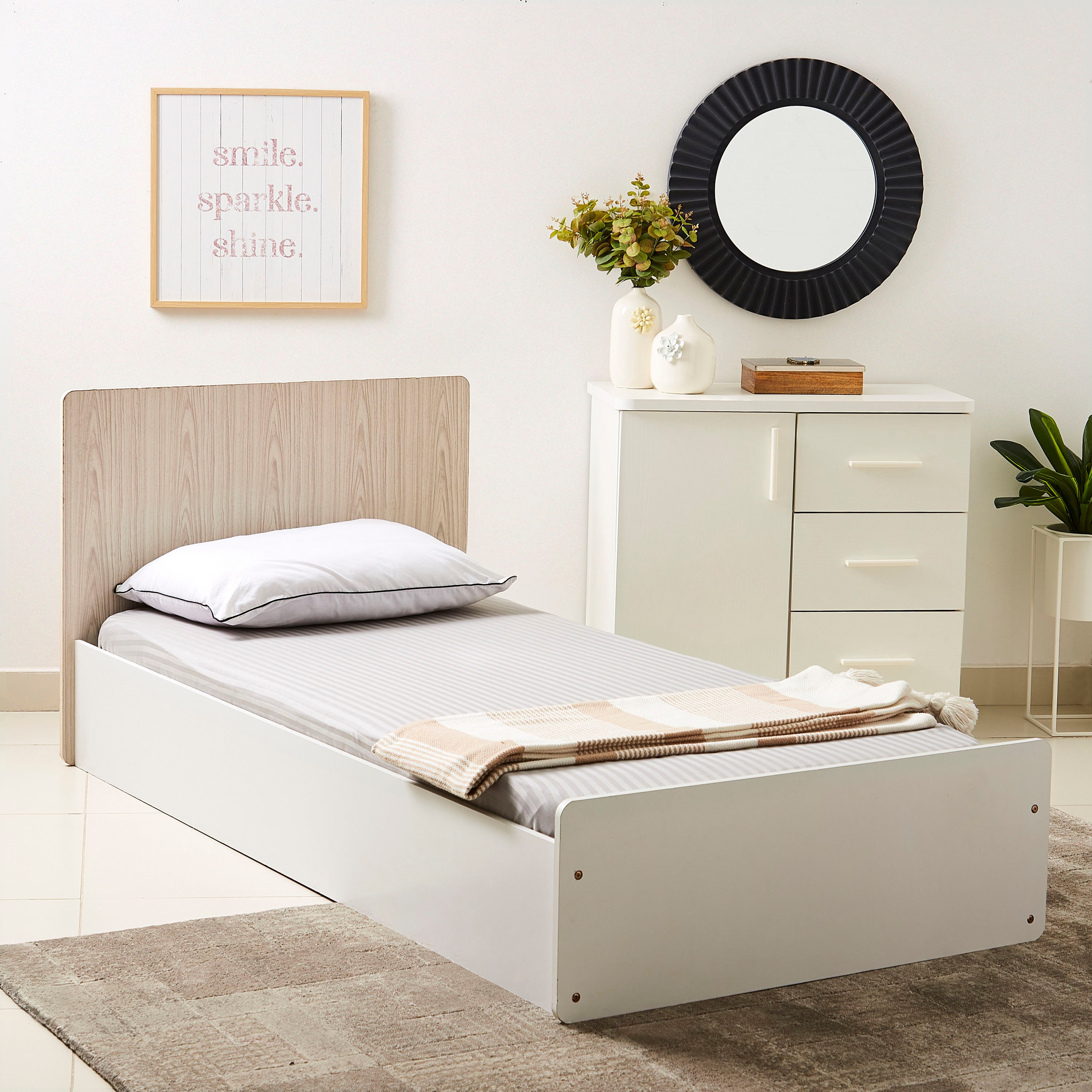 شرشف مطّاطي فردي قطن مخطّط ساتن من هاميلتون - 90x200+30 سم-hbxhomeware-hbxbedroom-image-5