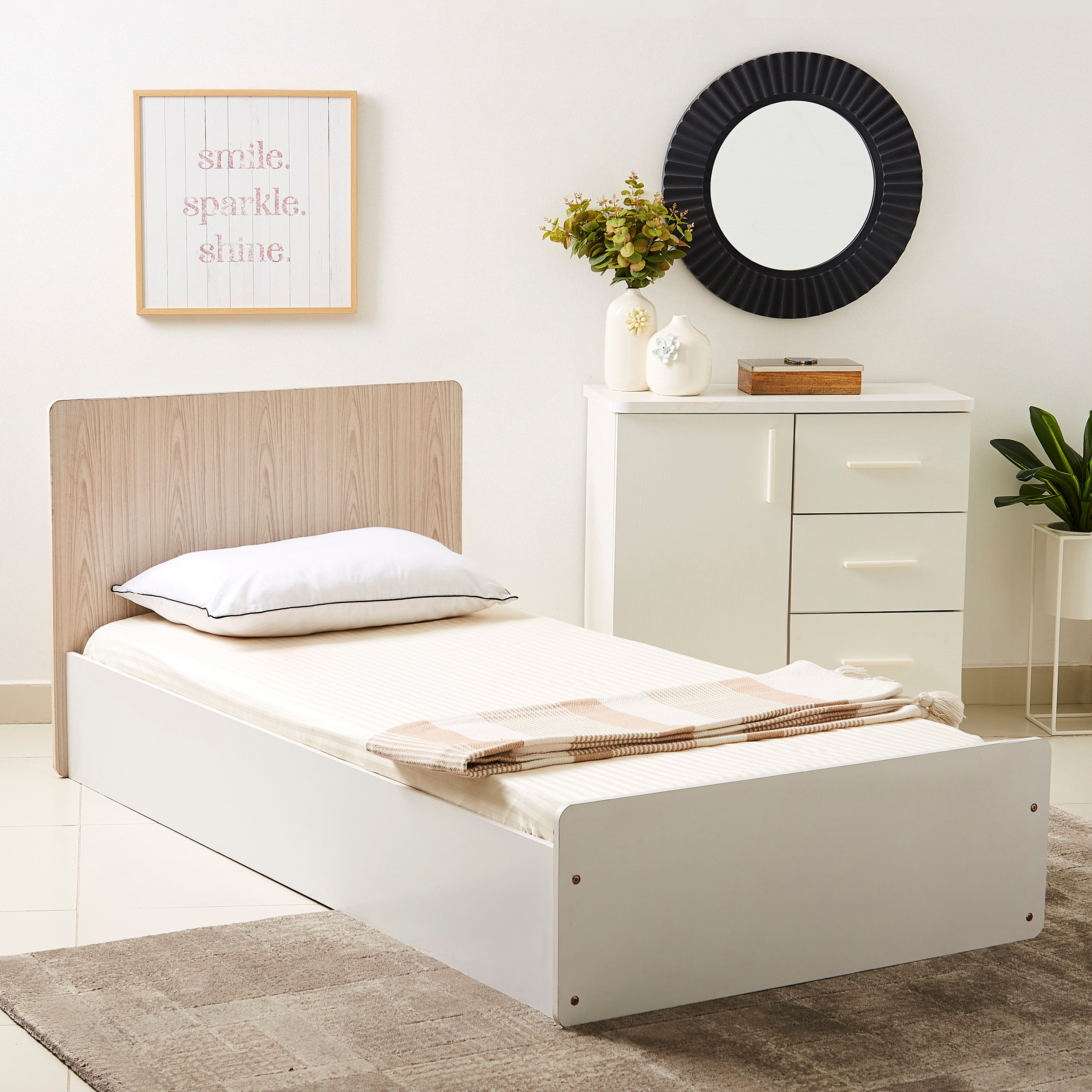 شرشف مطّاطي فردي قطن مخطّط ساتن من هاميلتون - 90x200+30 سم-hbxhomeware-hbxbedroom-image-5