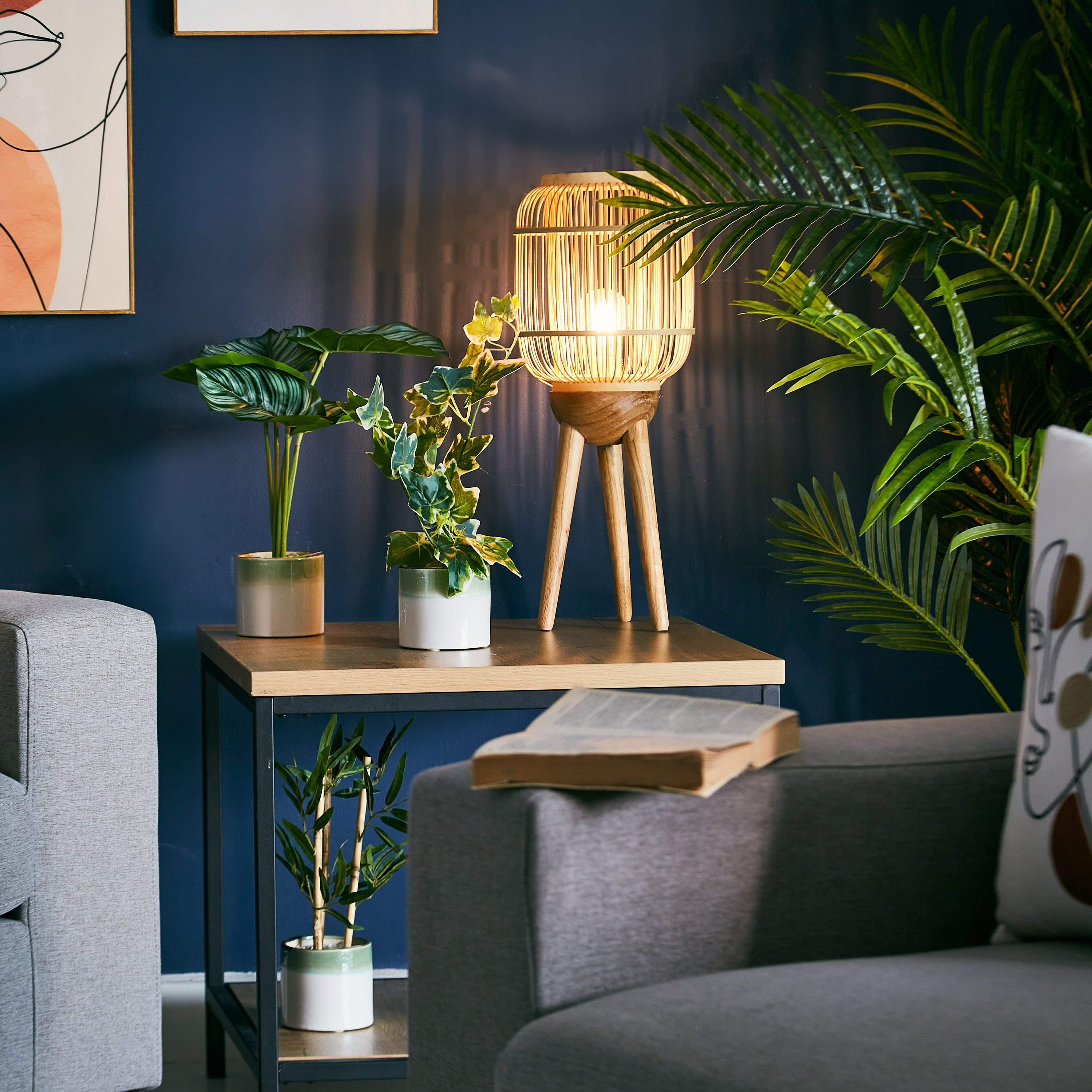 نبات اصطناعي في إناء سيراميك من ليفيا - 10x25 سم-hbxdecorandfurnishings-homeaccessories-artificialflowersandplants-image-3