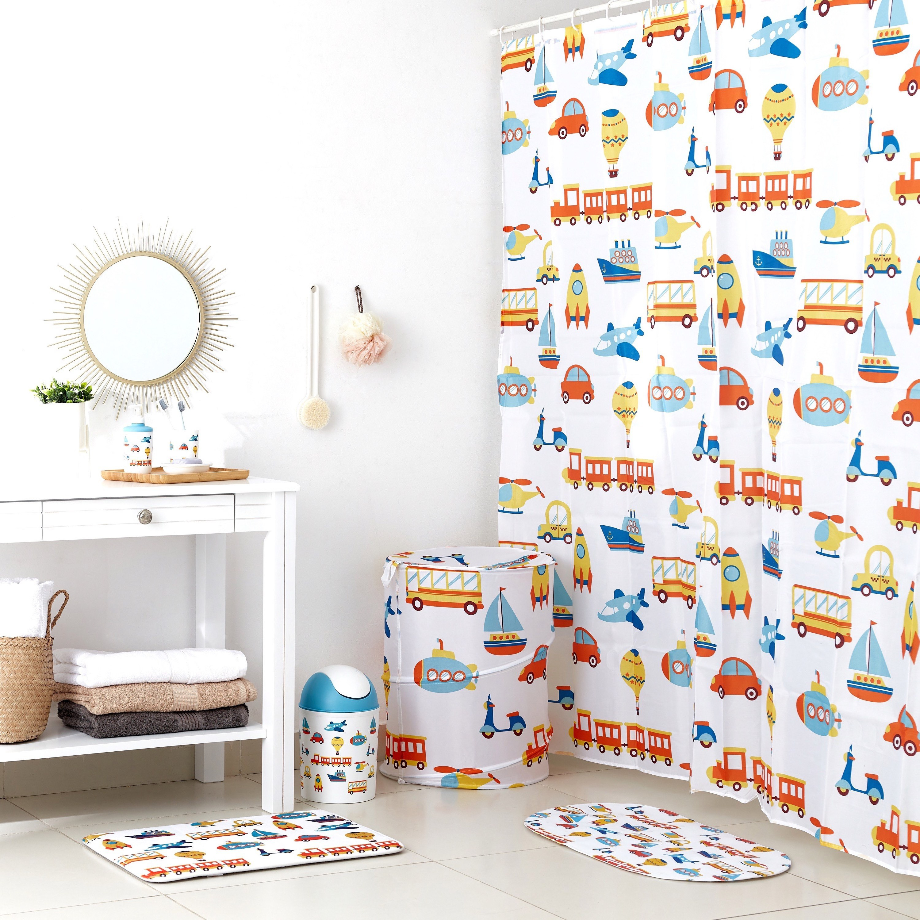 ستارة استحمام بطبعات وسائل نقل من أريس - 180x180 سم-hbxhomeware-hbxkidsandyouth-image-4