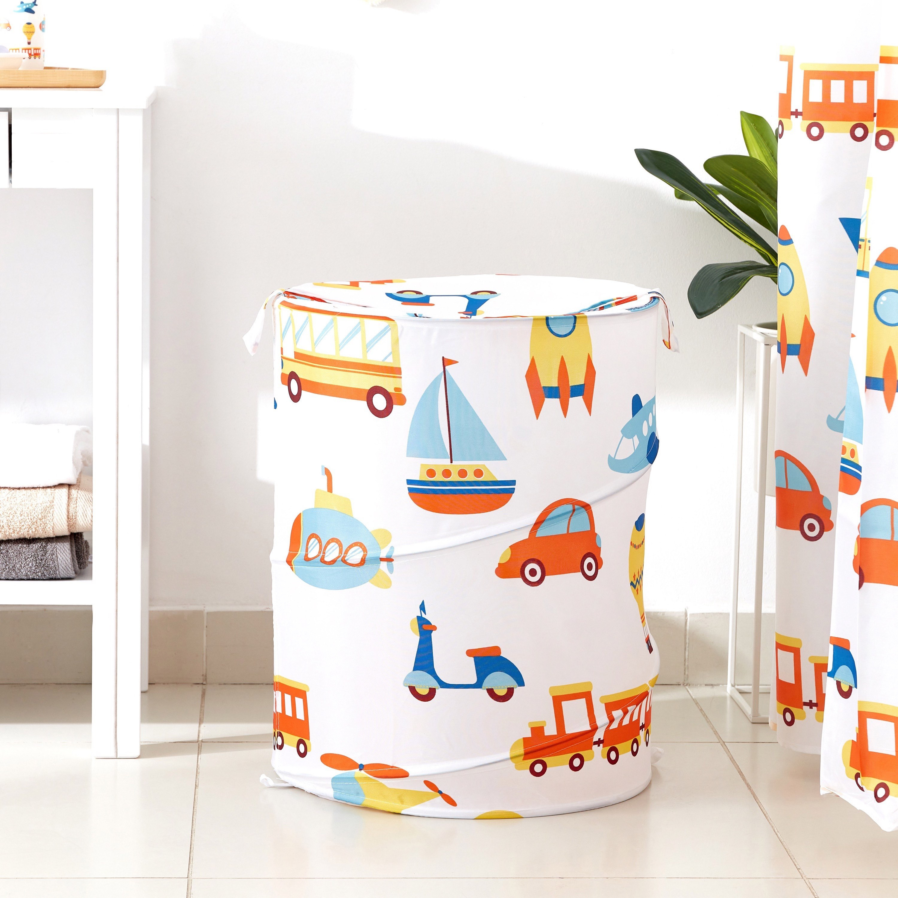 سلة غسيل بطبعات وسائل نقل من أريس - 42x55 سم-hbxhomeware-hbxkidsandyouth-image-1