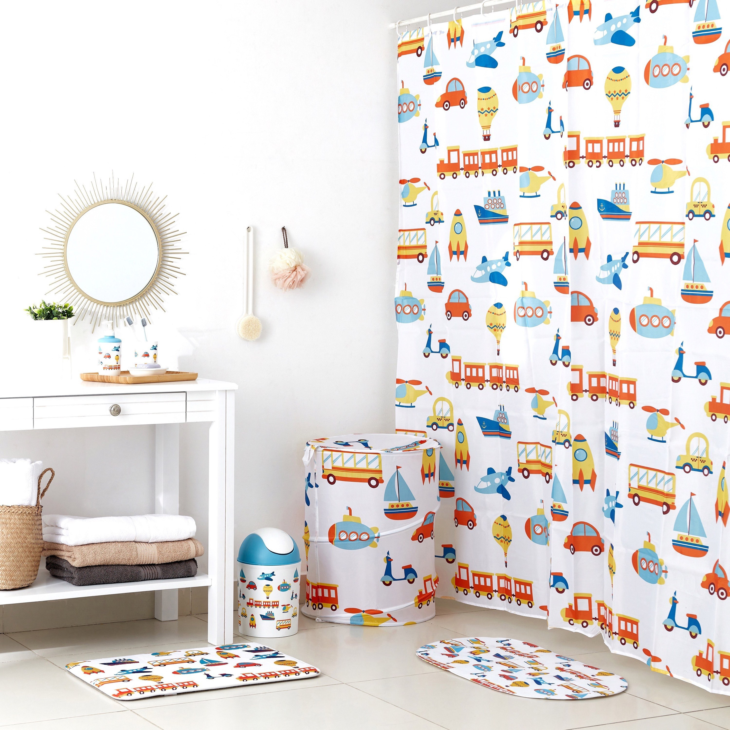 سجادة حمّام إسفنج بطبعات وسائل نقل من أريس - 40x69 سم-hbxhomeware-hbxkidsandyouth-image-5