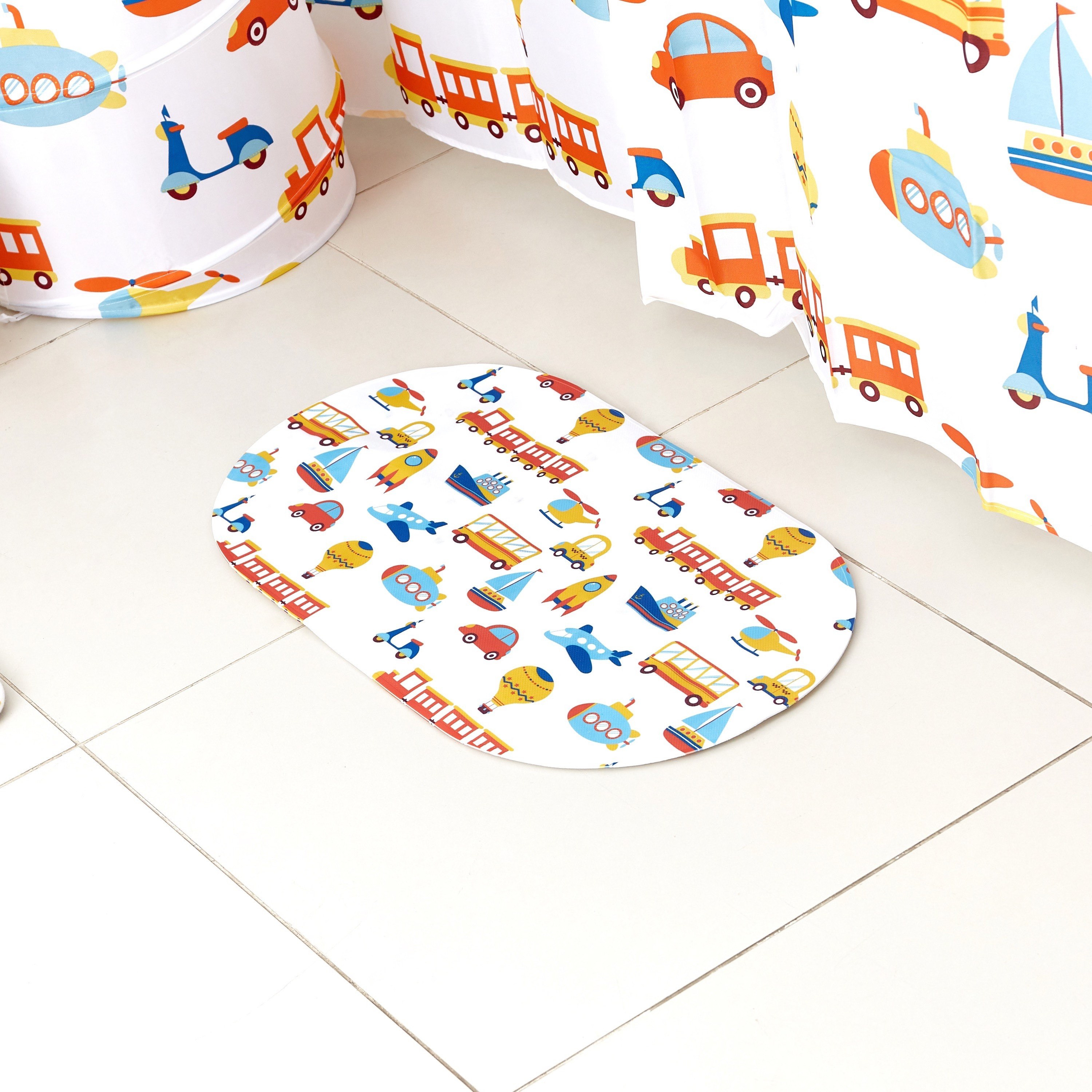 سجادة حمّام بي في سي بطبعات وسائل نقل من أريس - 69x40 سم-hbxhomeware-hbxkidsandyouth-image-1