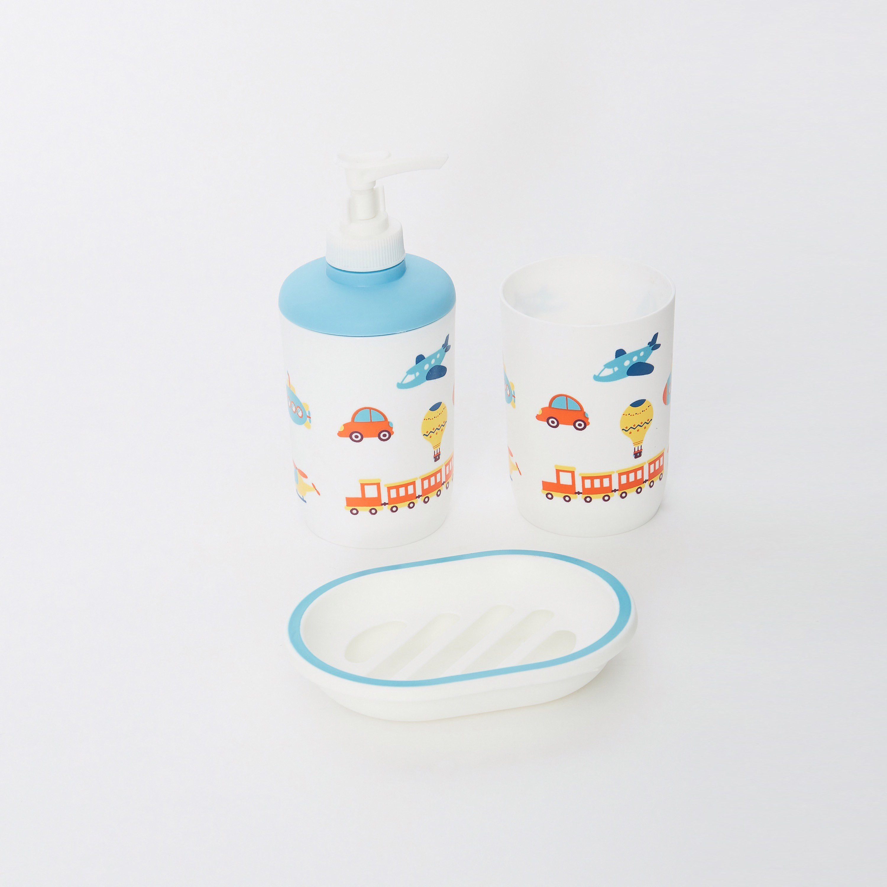 طقم إكسسوارات حمّام سيراميك بطبعات مواصلات من أريس 3- قطع-hbxhomeware-hbxkidsandyouth-image-5