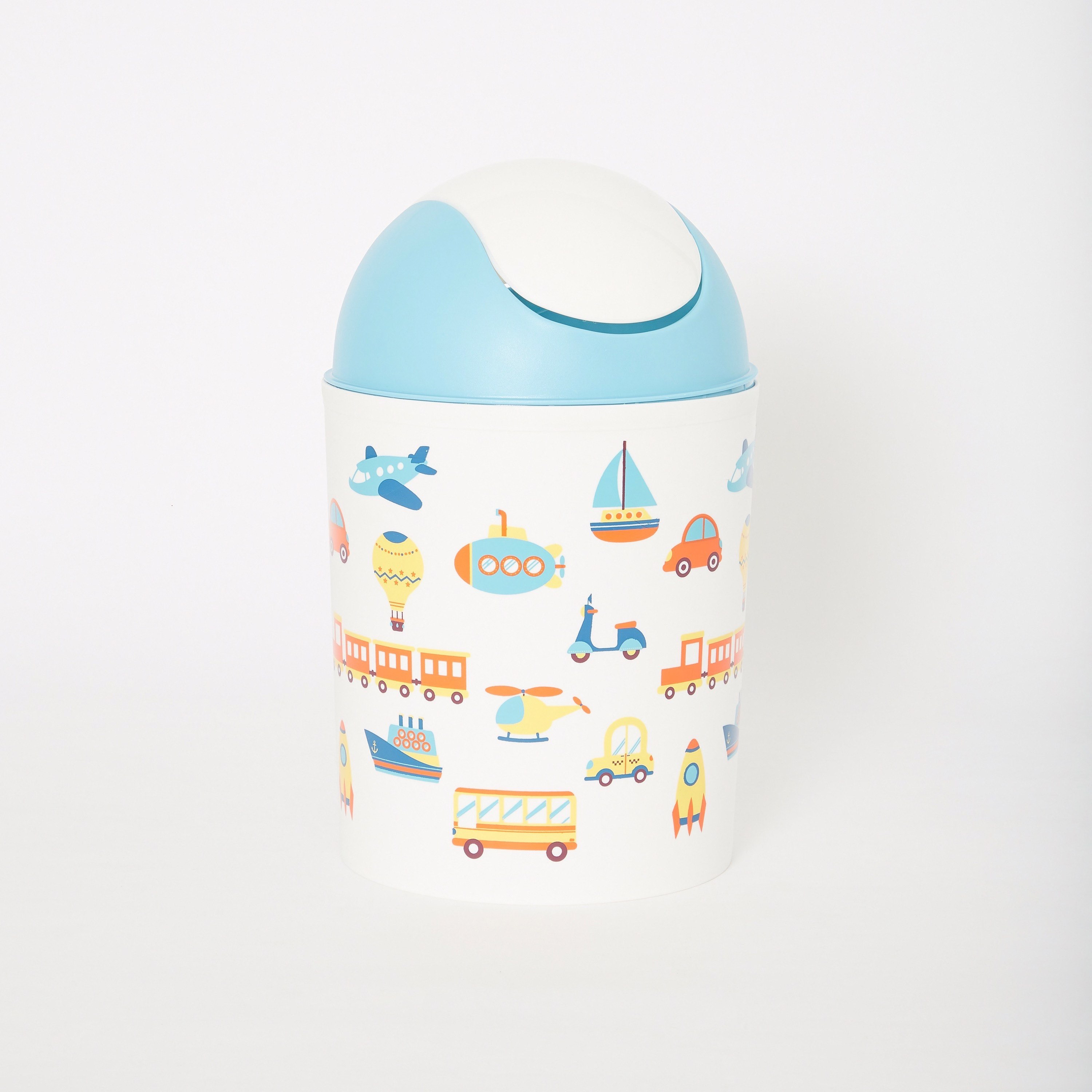 سلّة نفايات بطبعات وسائل نقل من أريس  - 19.5x24 سم-hbxhomeware-hbxkidsandyouth-image-5