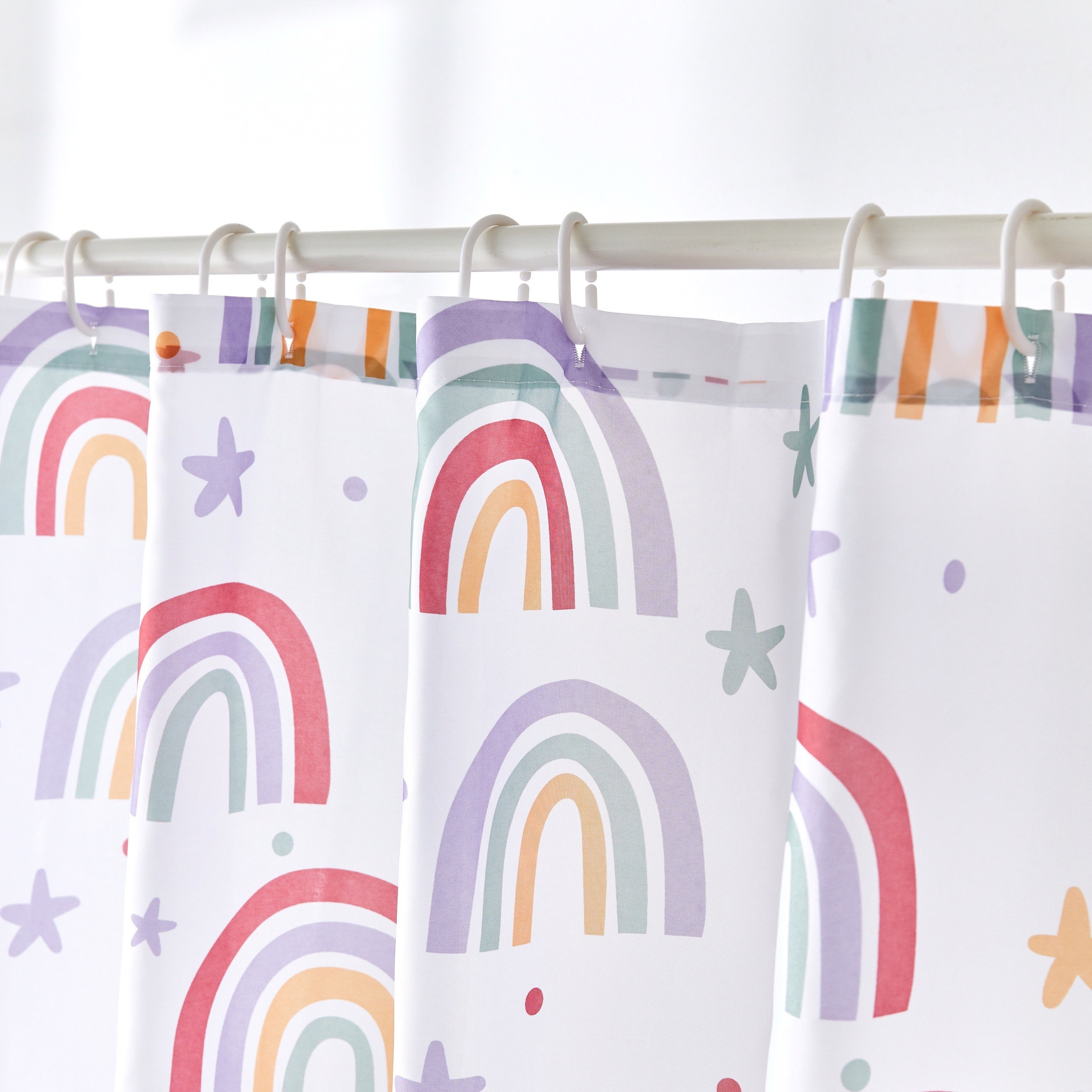 ستارة استحمّام بوليستر بطبعات قوس قزح من أريس - 180x180 سم-hbxhomeware-hbxkidsandyouth-image-2