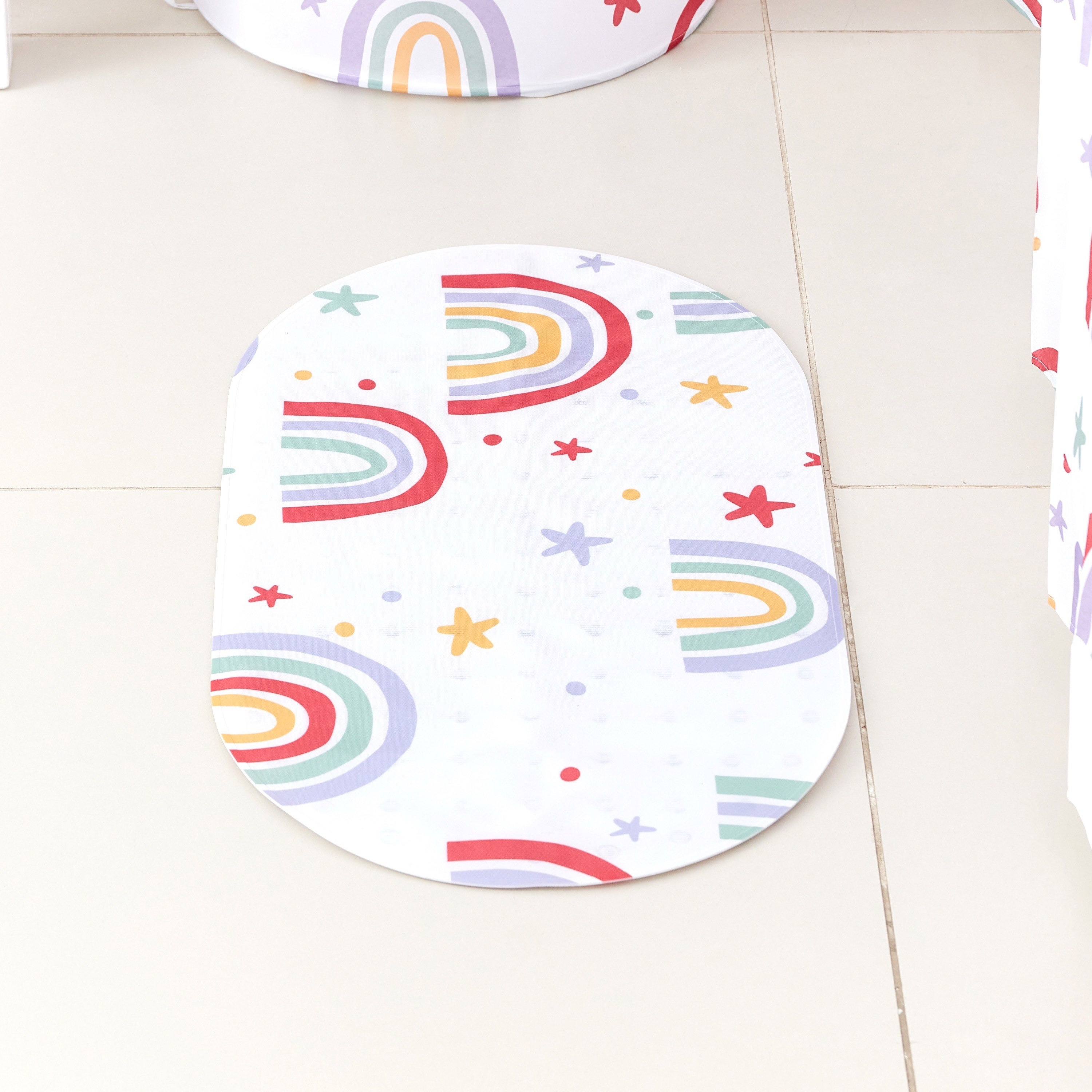 سجادة حمّام بي في سي بطبعات قوس قزح من أريس - 69x40 سم-hbxhomeware-hbxkidsandyouth-image-2