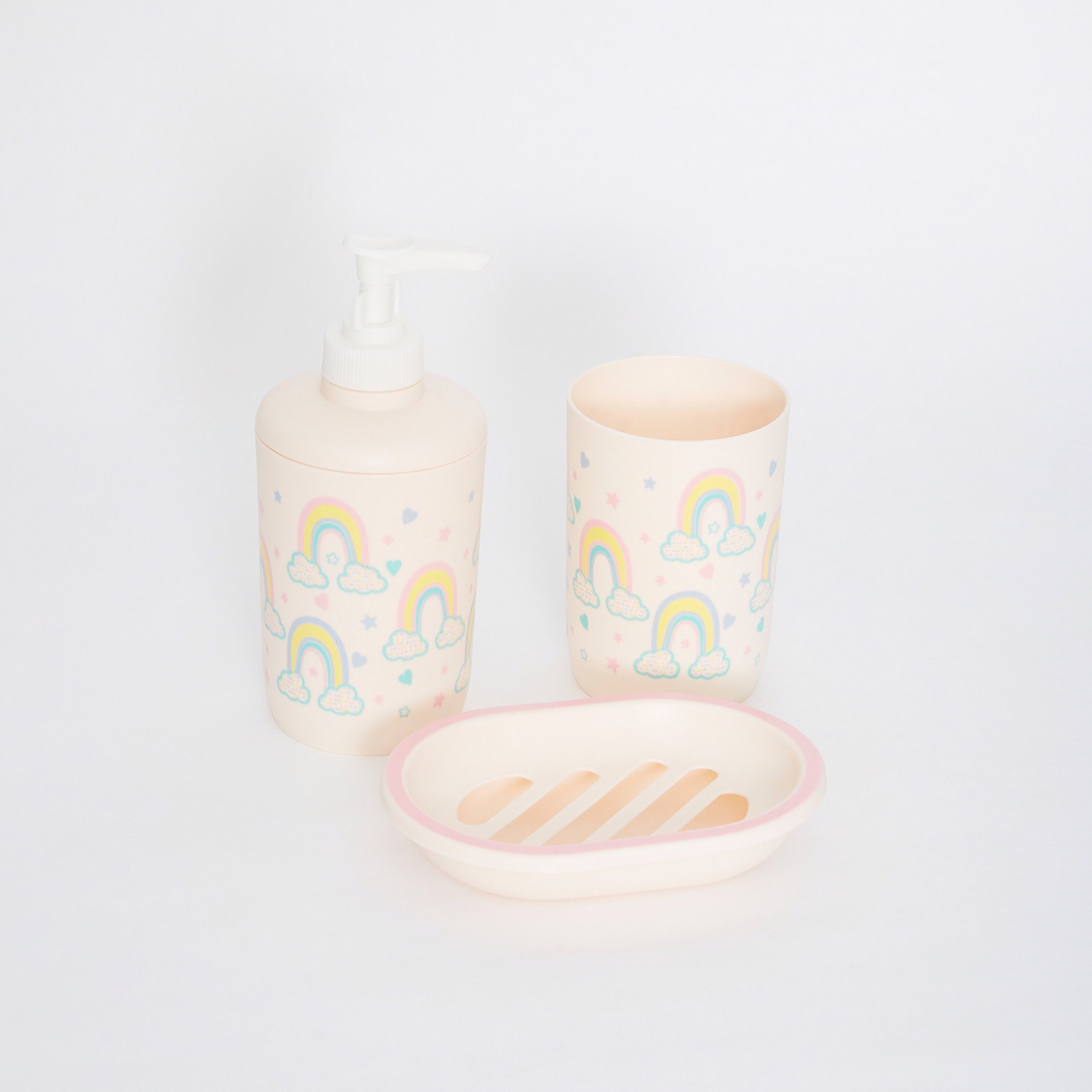 طقم إكسسوارات حمّام سيراميك بطبعات قوس قزح من أريس 3- قطع-hbxhomeware-hbxkidsandyouth-image-7