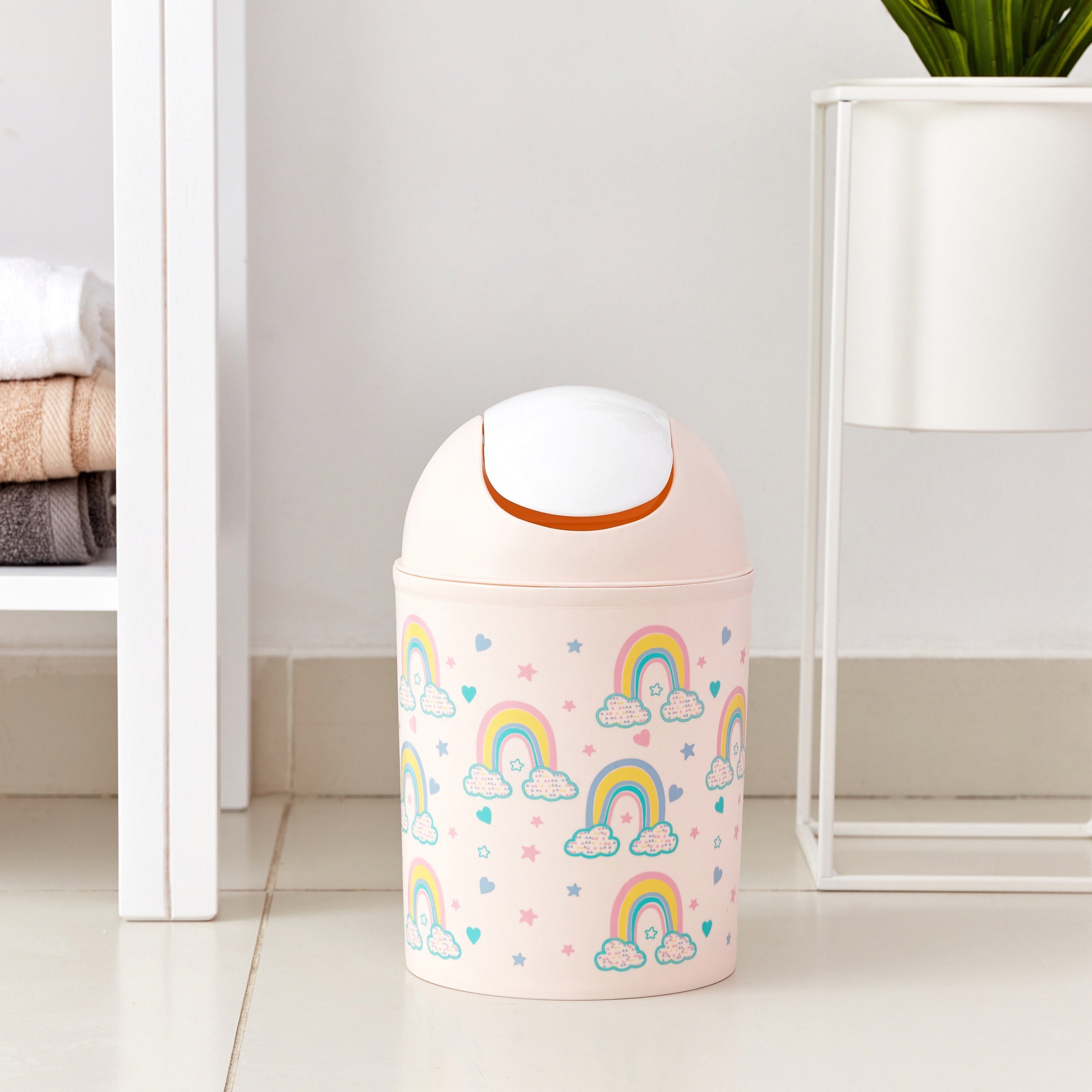 Aries Rainbow Dustbin - 19.5x24 cm-hbxhomeware-hbxkidsandyouth-image-1