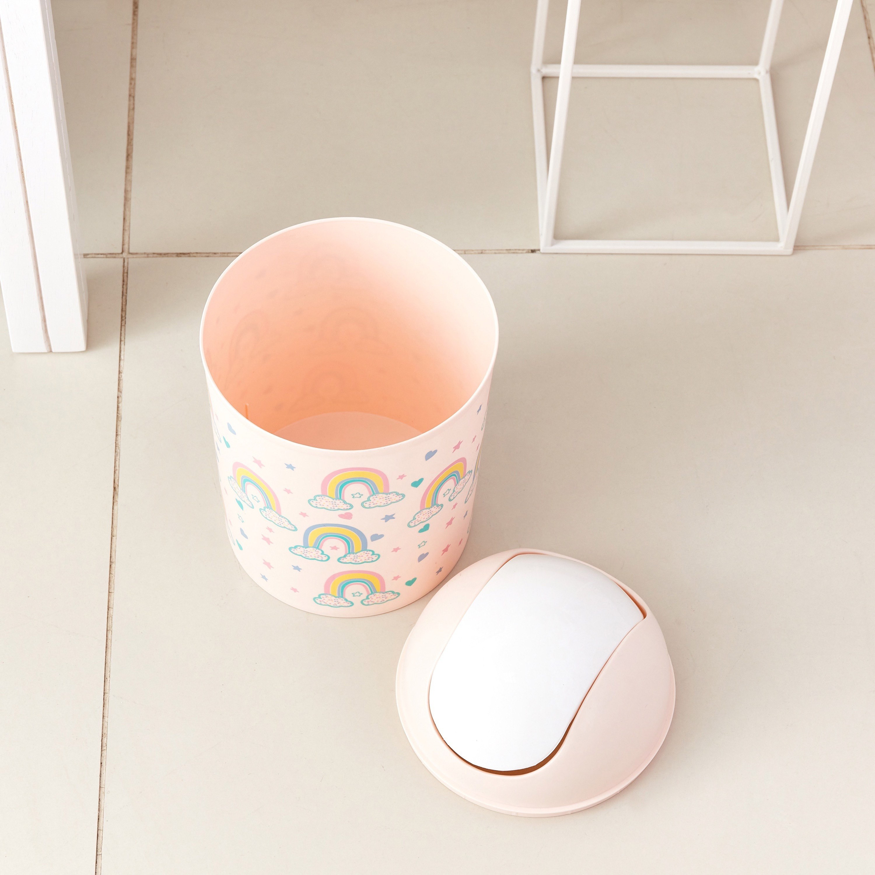 Aries Rainbow Dustbin - 19.5x24 cm-hbxhomeware-hbxkidsandyouth-image-3