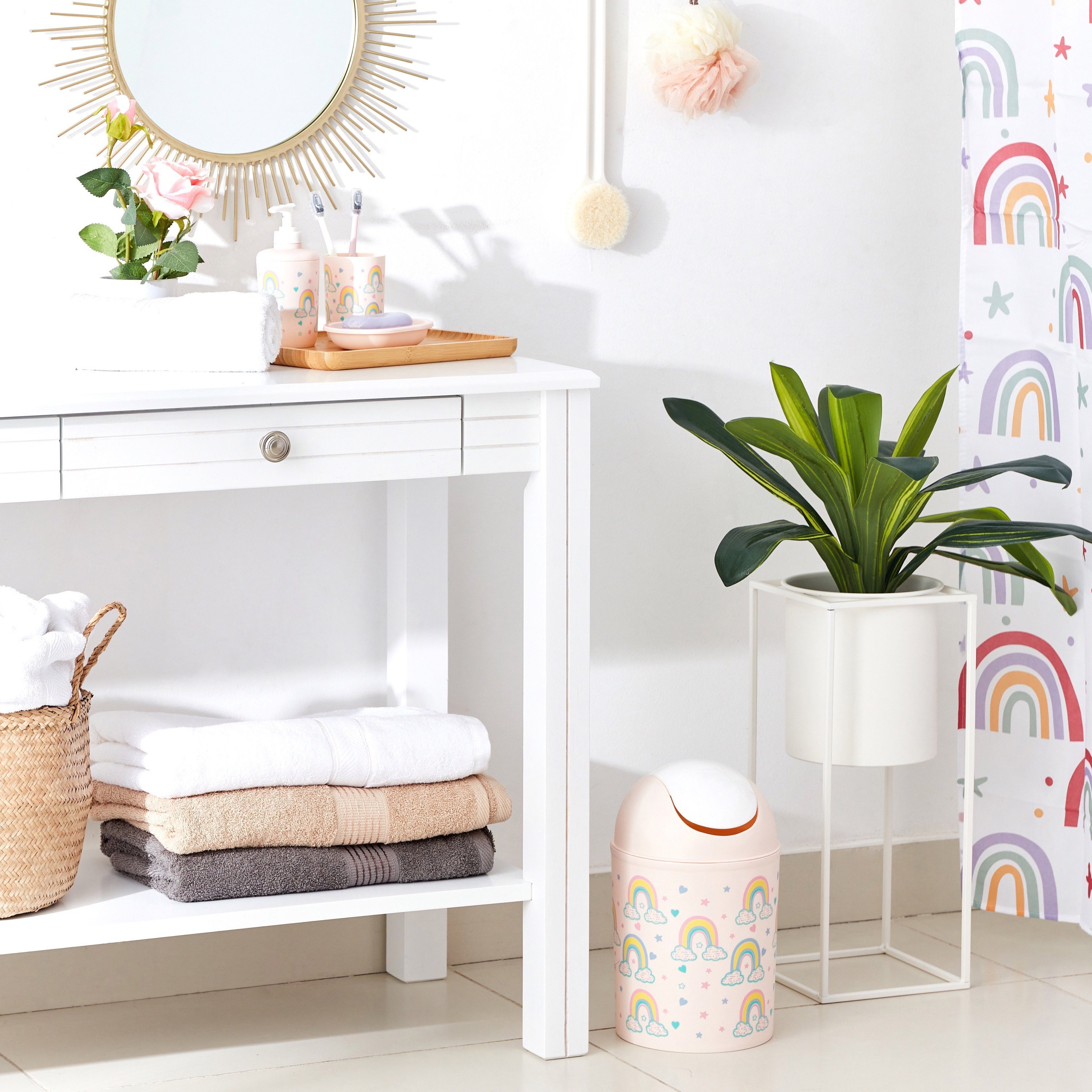 Aries Rainbow Dustbin - 19.5x24 cm-hbxhomeware-hbxkidsandyouth-image-4