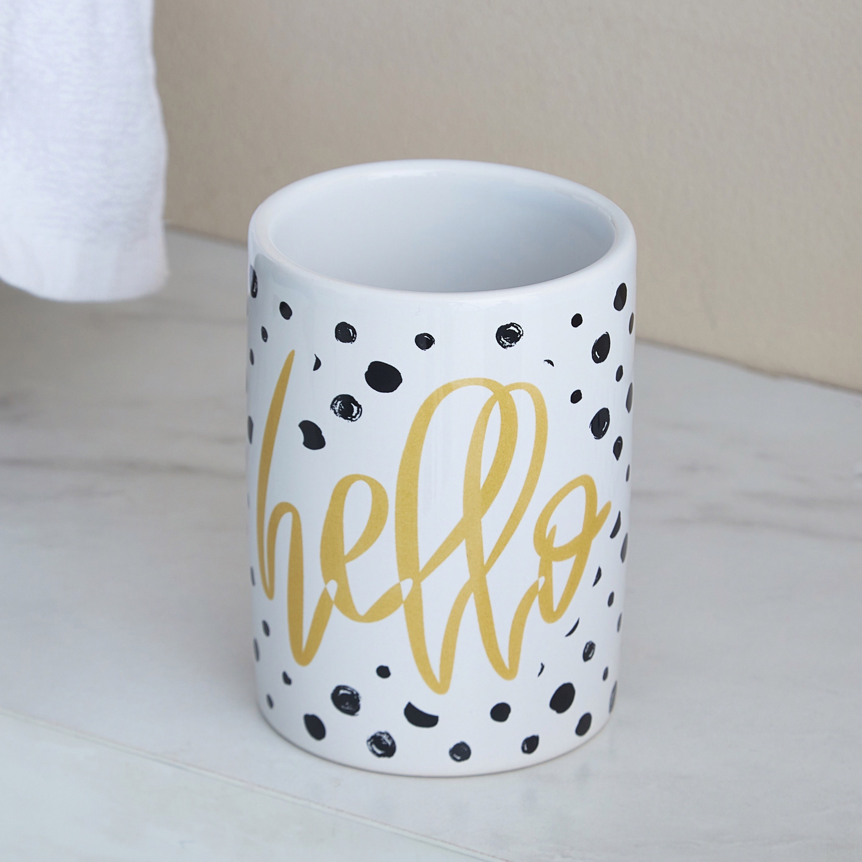 موزّع صابون سائل سيراميك وكوب وصحن صابون بتصميم منقّط من أريس-hbxhomeware-hbxkidsandyouth-image-3