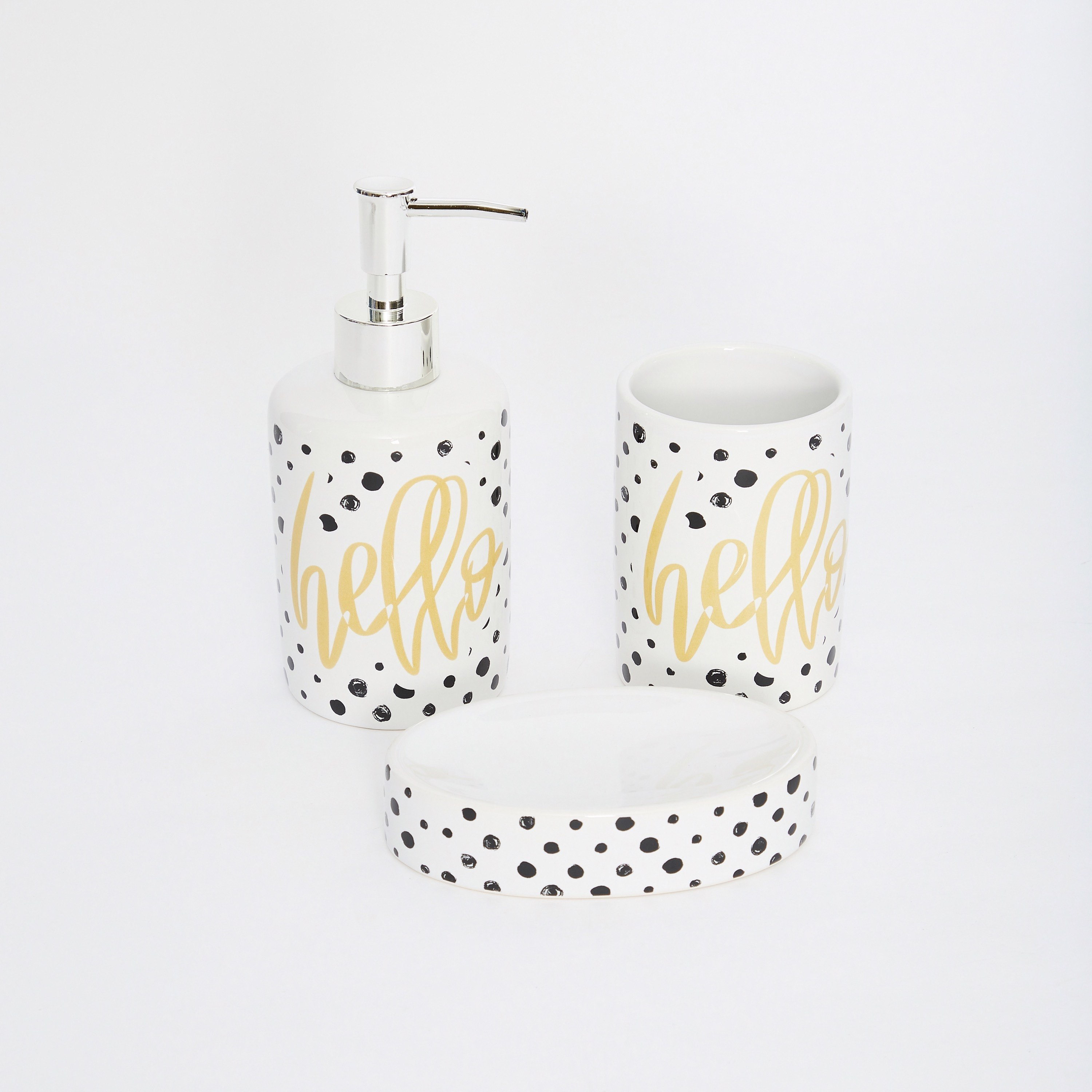 موزّع صابون سائل سيراميك وكوب وصحن صابون بتصميم منقّط من أريس-hbxhomeware-hbxkidsandyouth-image-7