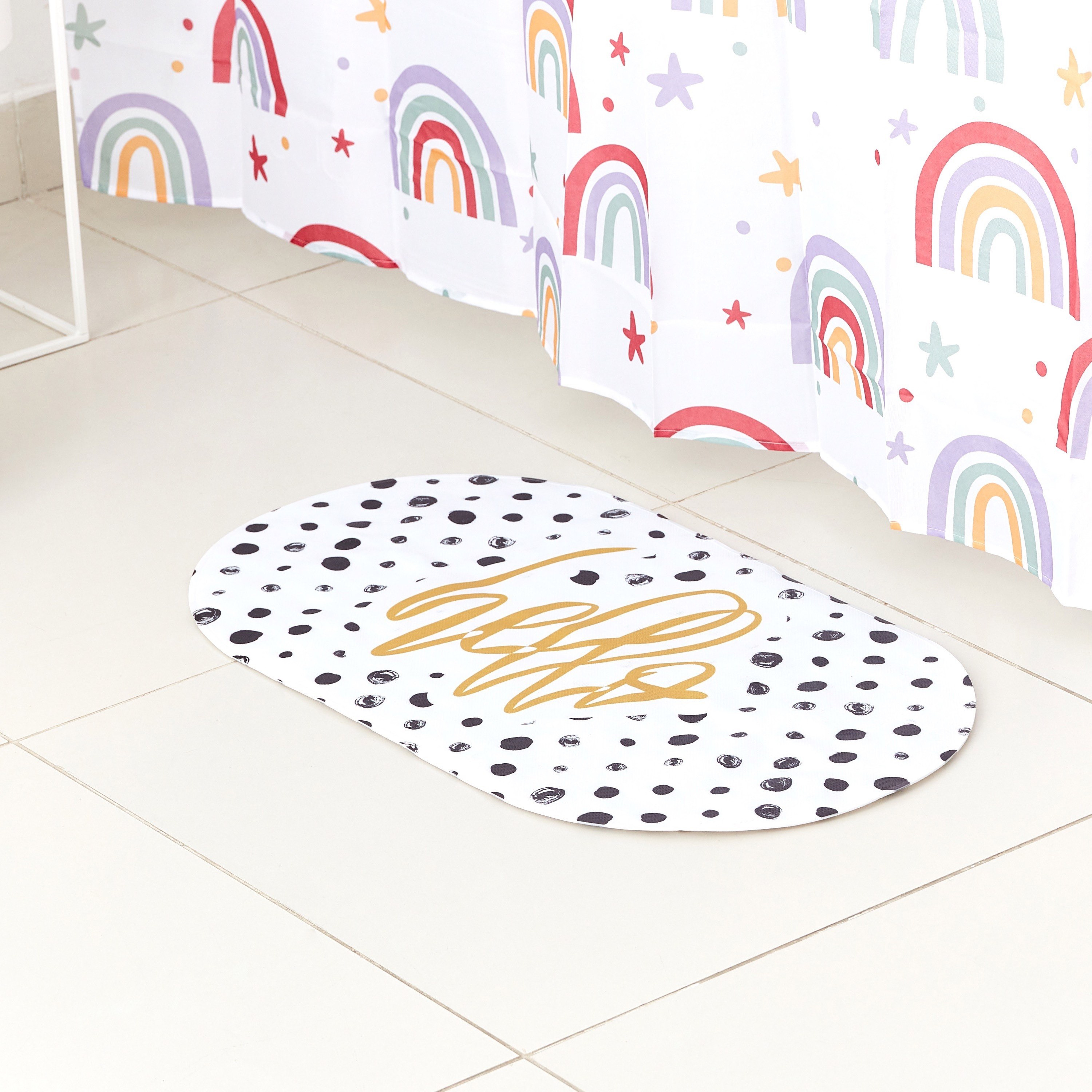سجادة حمّام بي في سي منقّطة من أريس - 69x40 سم-hbxhomeware-hbxkidsandyouth-image-1