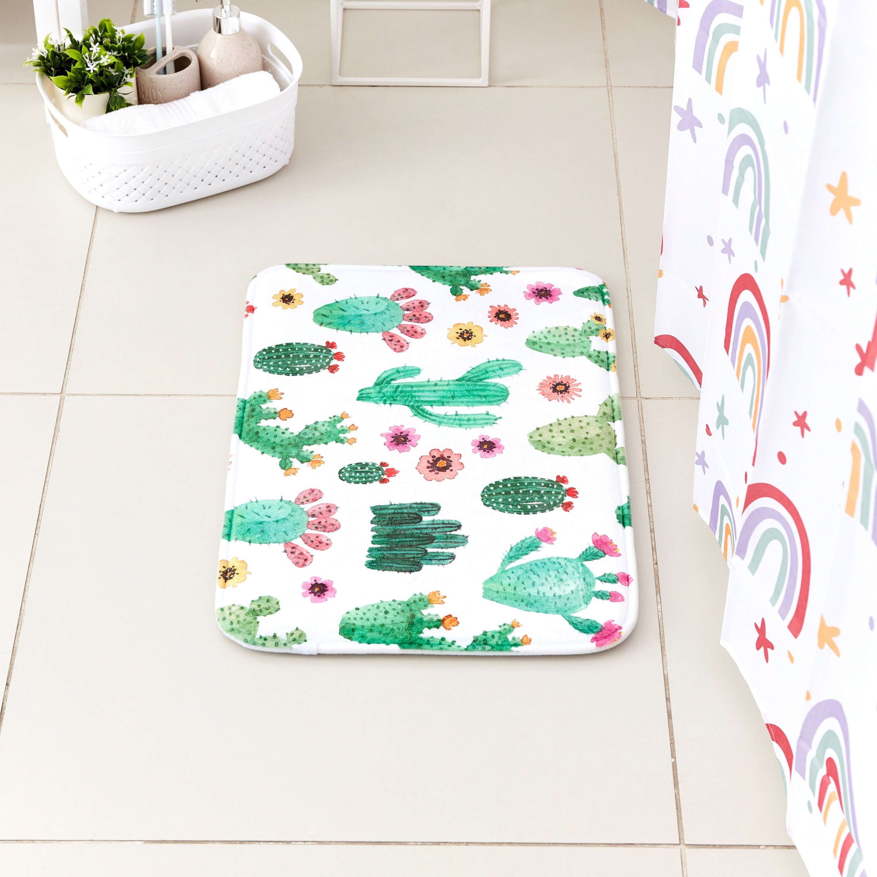 سجادة حمّام فلانيل بطبعات صبّار من أريس - 40x60 سم-hbxhomeware-hbxkidsandyouth-image-2