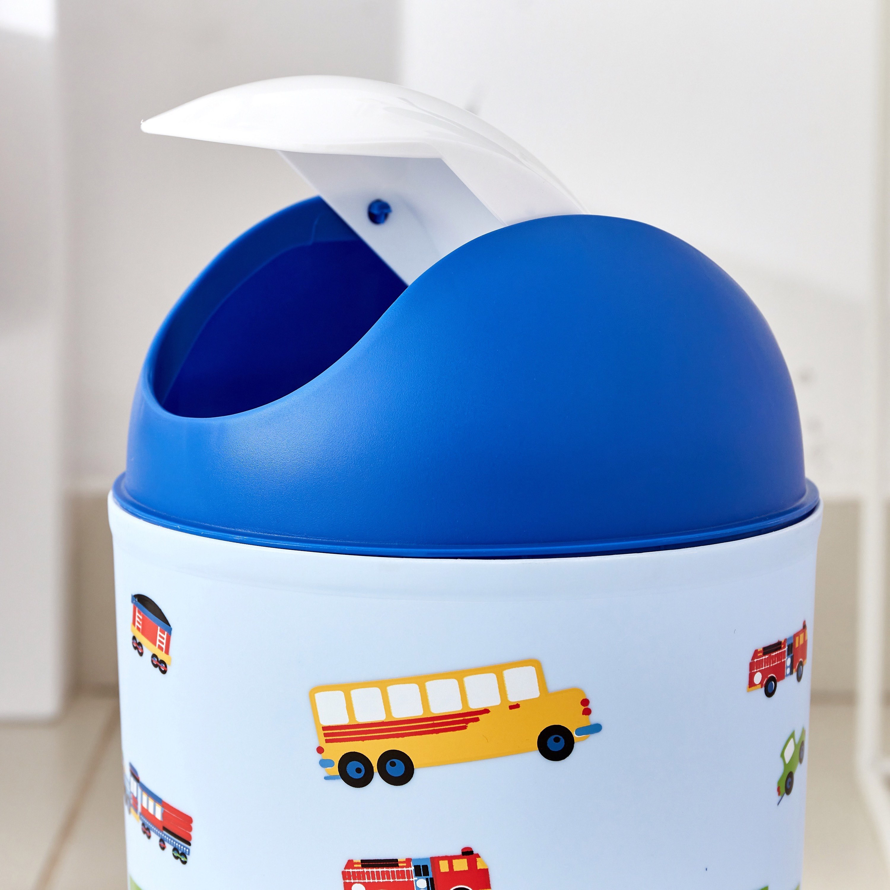 سلّة نفايات بولي بروبلين بطبعات سيّارات من أريس  - 19.5x24 سم-hbxhomeware-hbxkidsandyouth-image-2