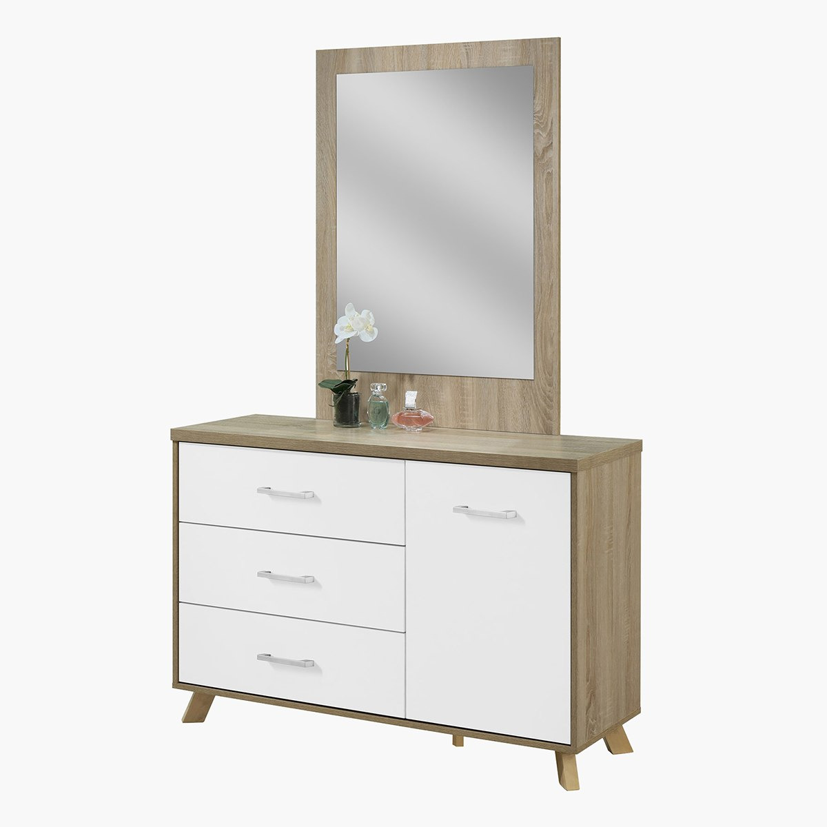 طاولة تزيين كبيرة بباب واحد و3 أدراج دون مرآة من هيلسينكي-hbxfurniture-bedroom-dressersandmirrors-image-2