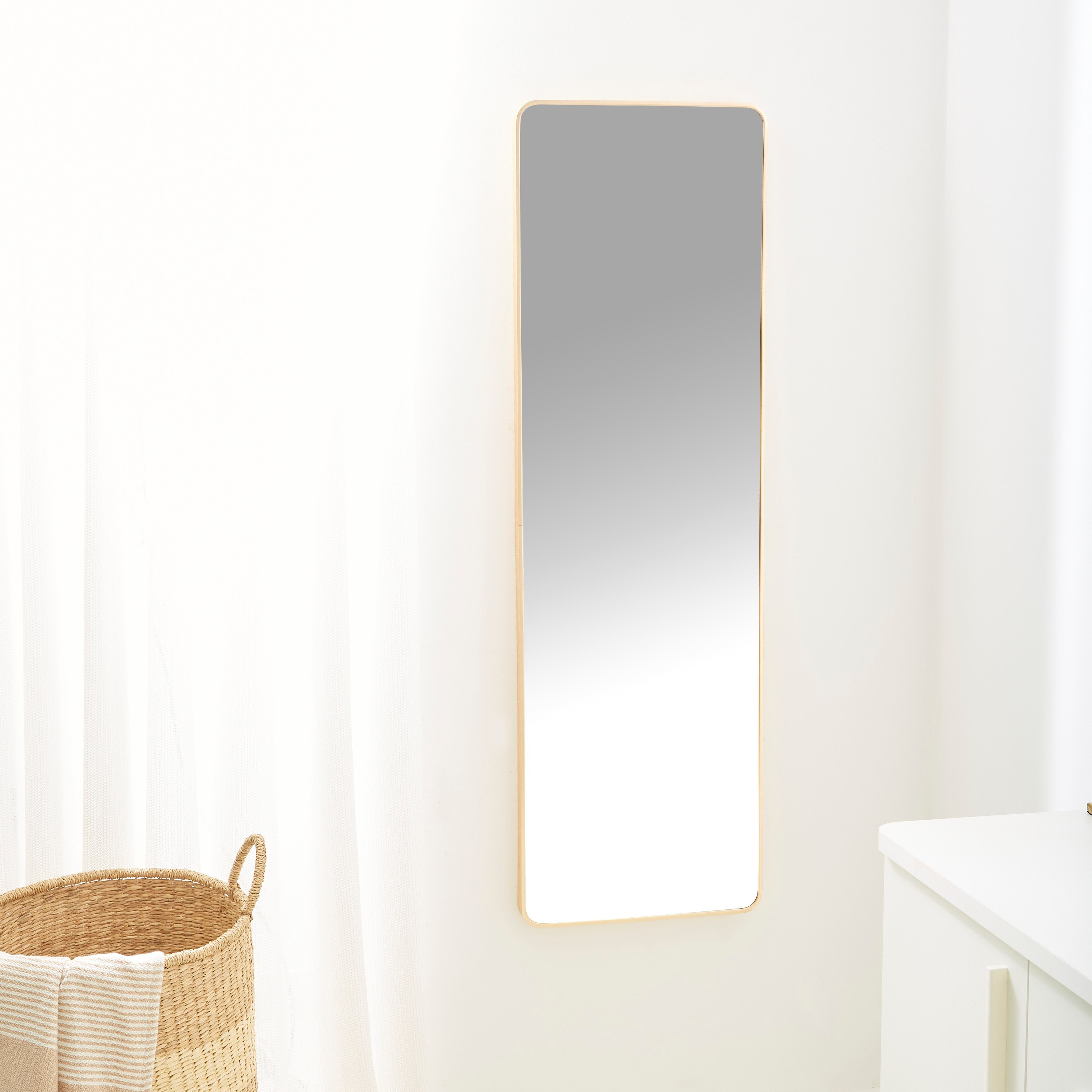 Aima Aluminium Framed Rectangular Wall Mirror - 40x1x130 cm-PROMO_HB_AE_B1G1_250925-image-2