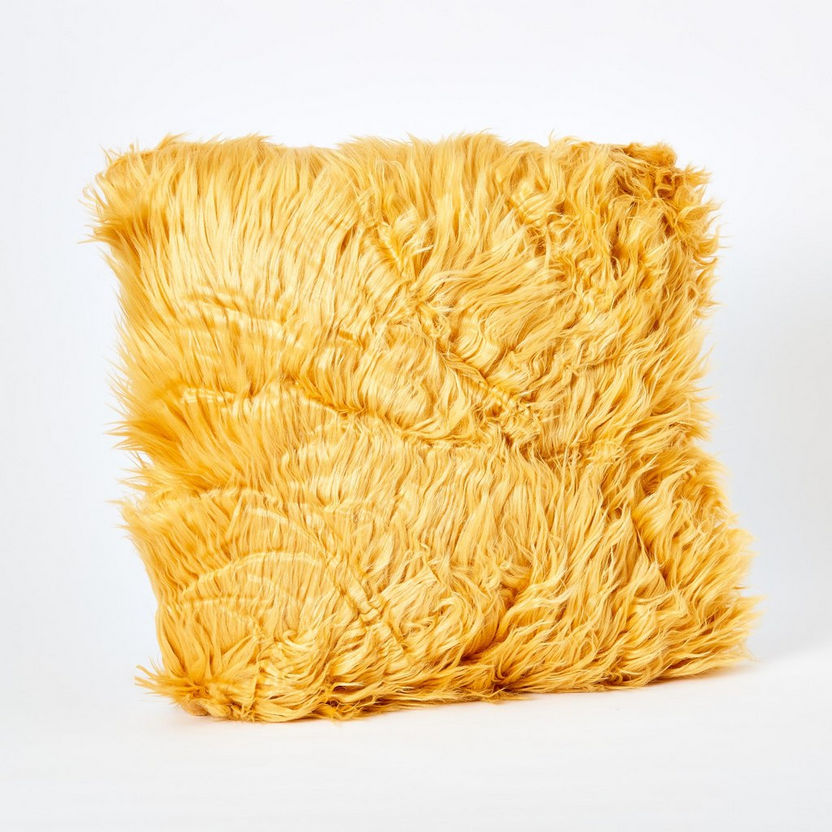 Faux Sheep Skin Cushion - 45x45 cm-Filled Cushions-image-4