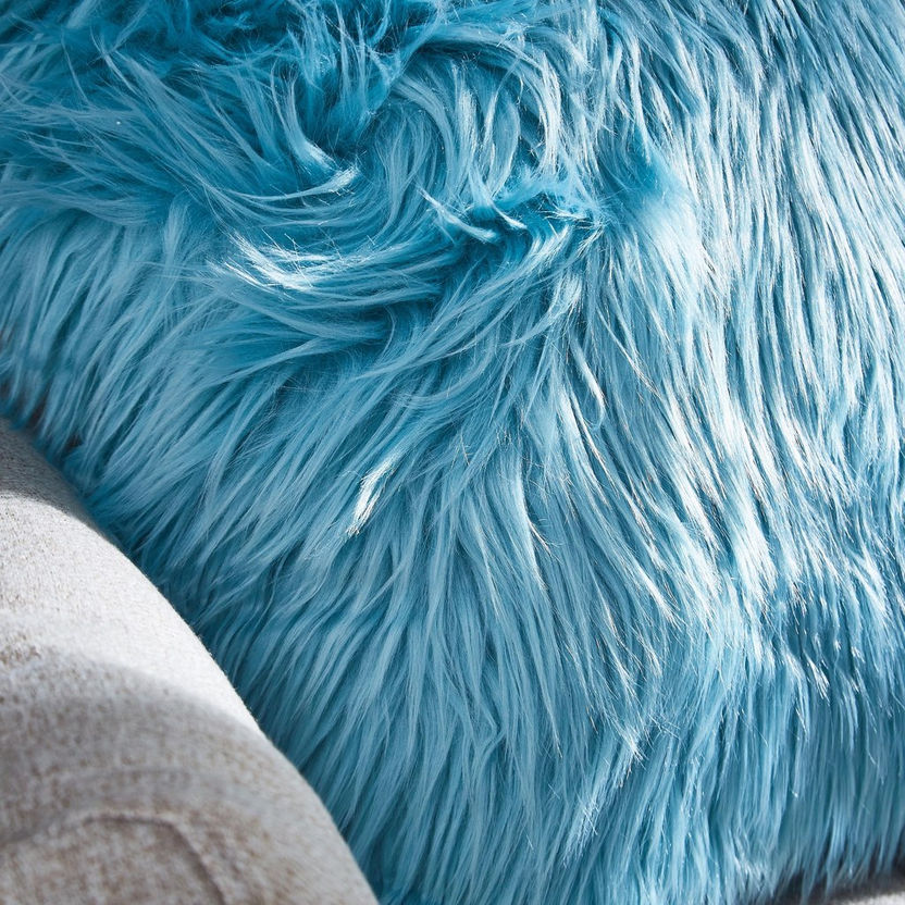 Faux Sheep Skin Cushion - 45x45 cm-Filled Cushions-image-1