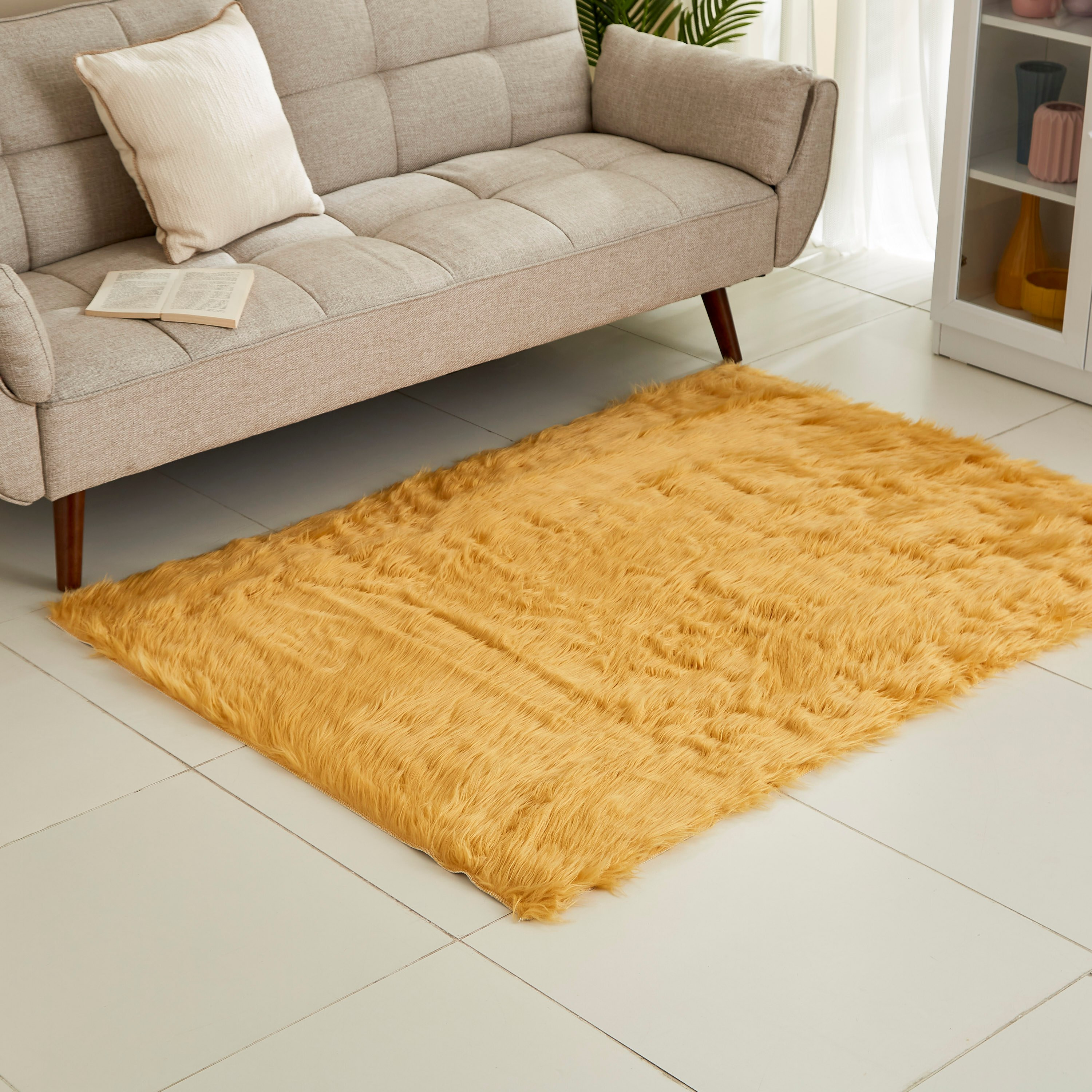 سجادة من جلد الأغنام الصناعي - 120x170 سم-hbxdecorandfurnishings-floorcoverings-rugs-image-1