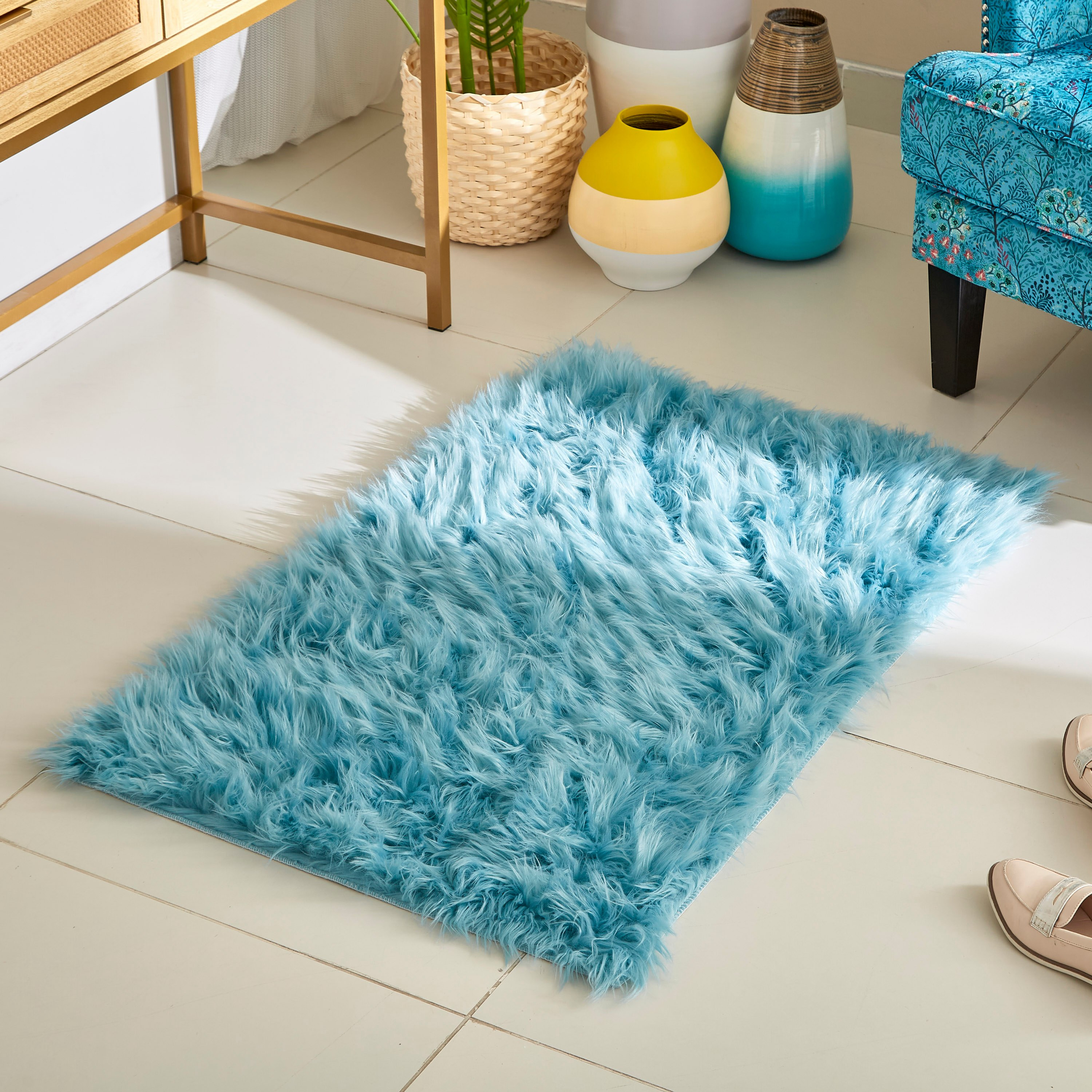 سجادة من جلد الغنم الصناعي - 70x110 سم-hbxdecorandfurnishings-floorcoverings-rugs-image-1